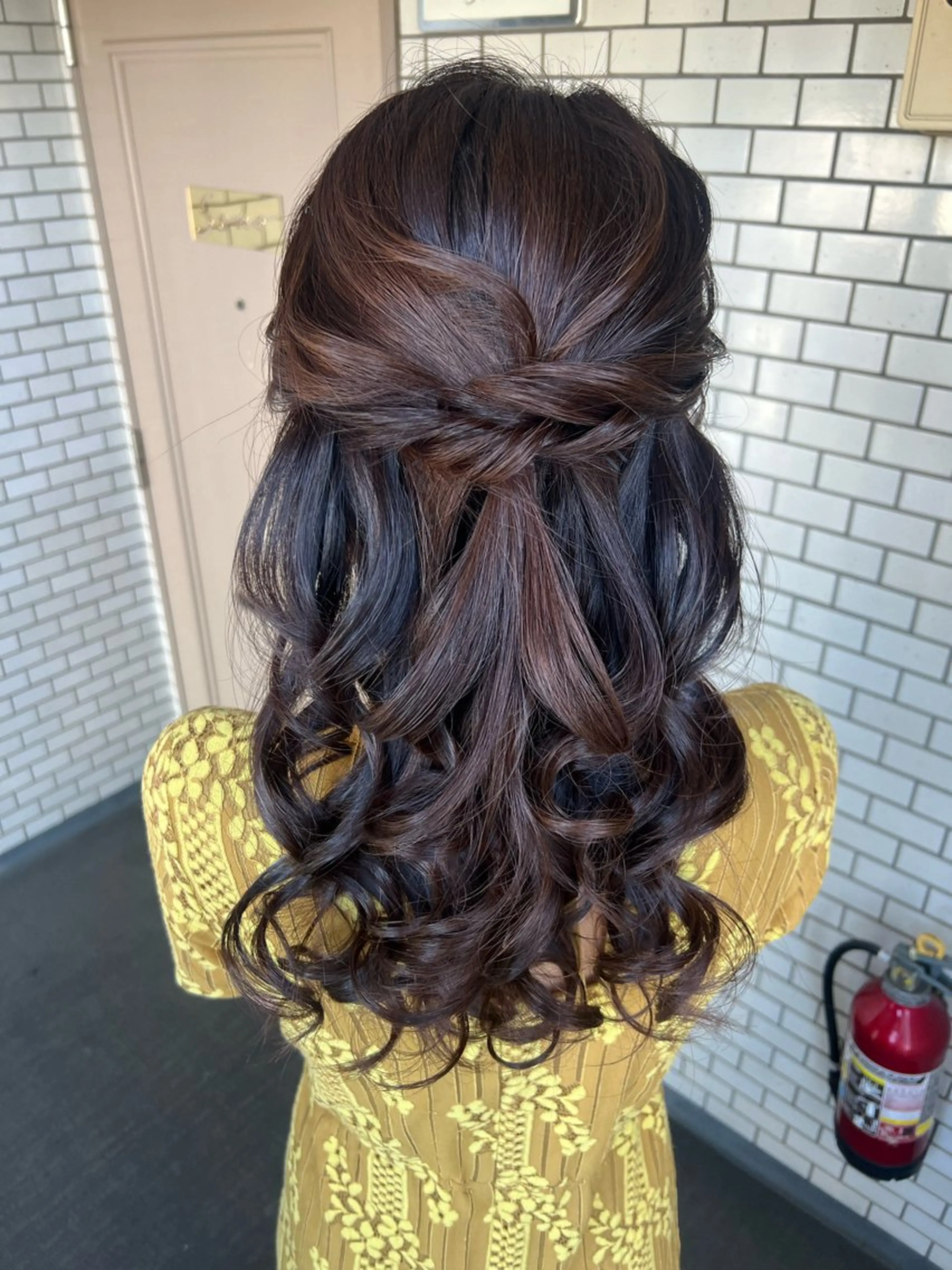 ヘアアレンジ ハーフアップ ヘアセット 大人可愛いヘアメイク 💋🧚‍♀️しずかのヘアスタイル