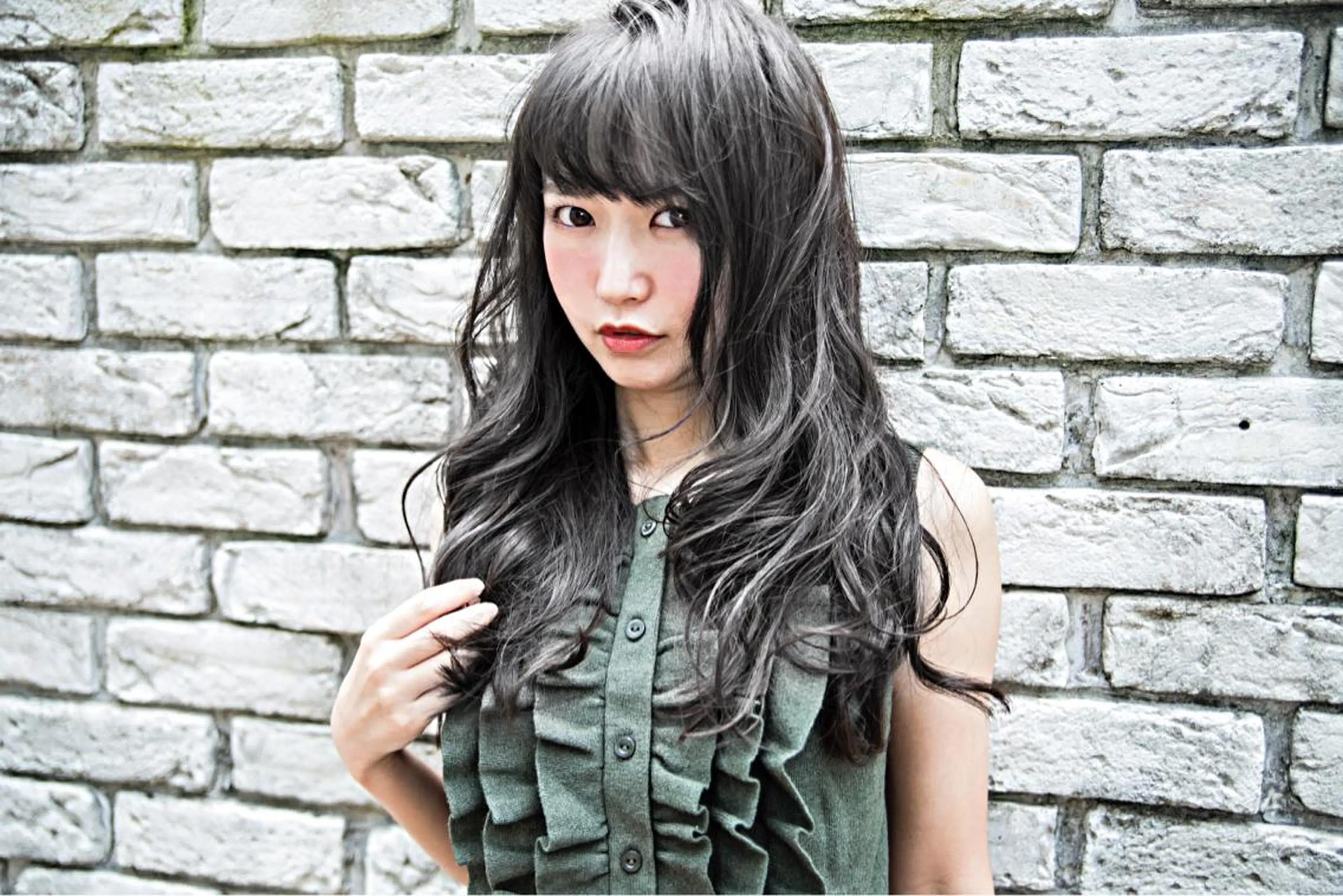 ミディアム セミロング ロング カラー Re:ta Hair 飯田淳平のヘアスタイル