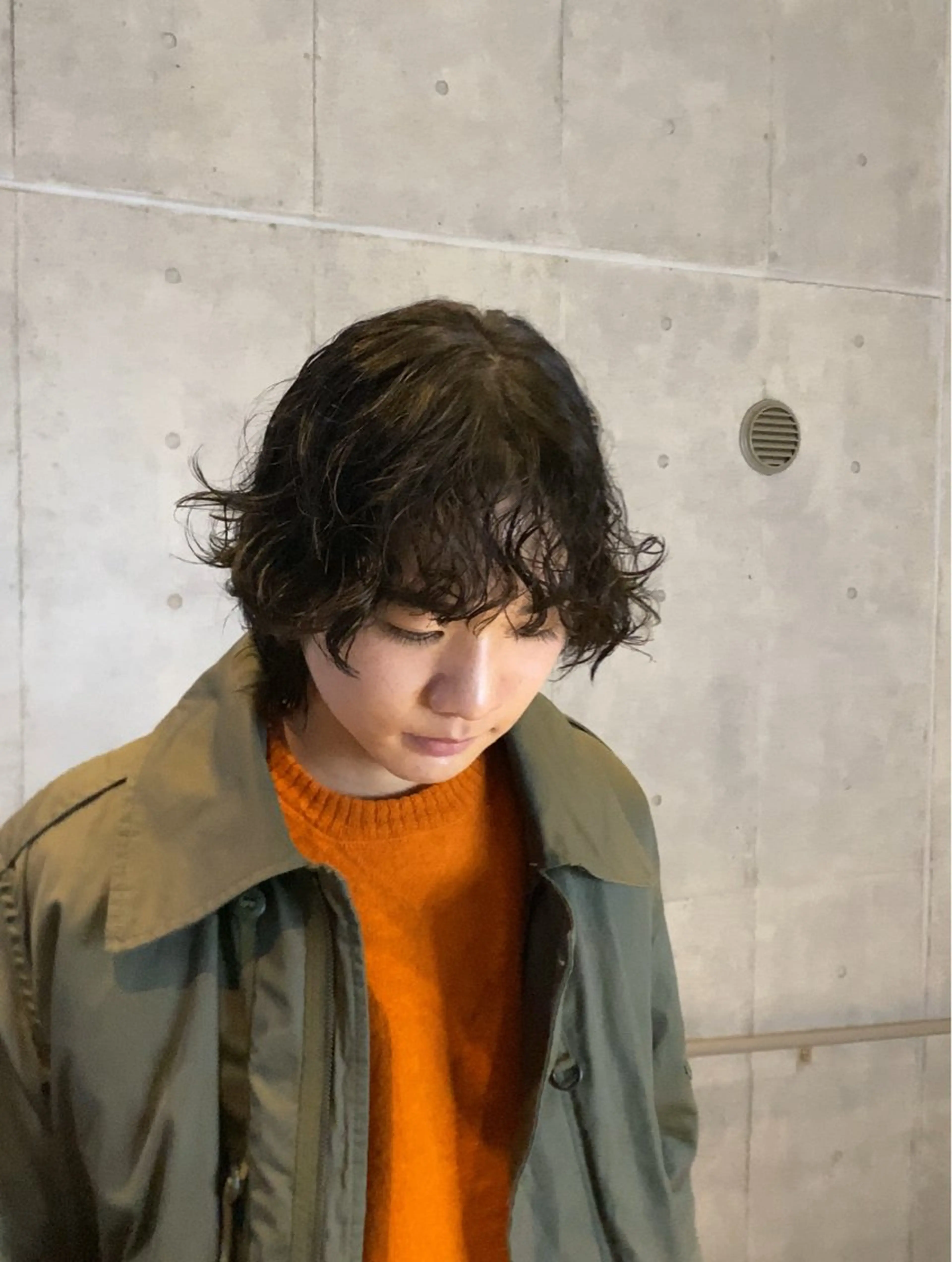 ミディアム パーマ カット パーマ 似合わせメンズ特化 渡辺尚暉のヘアスタイル