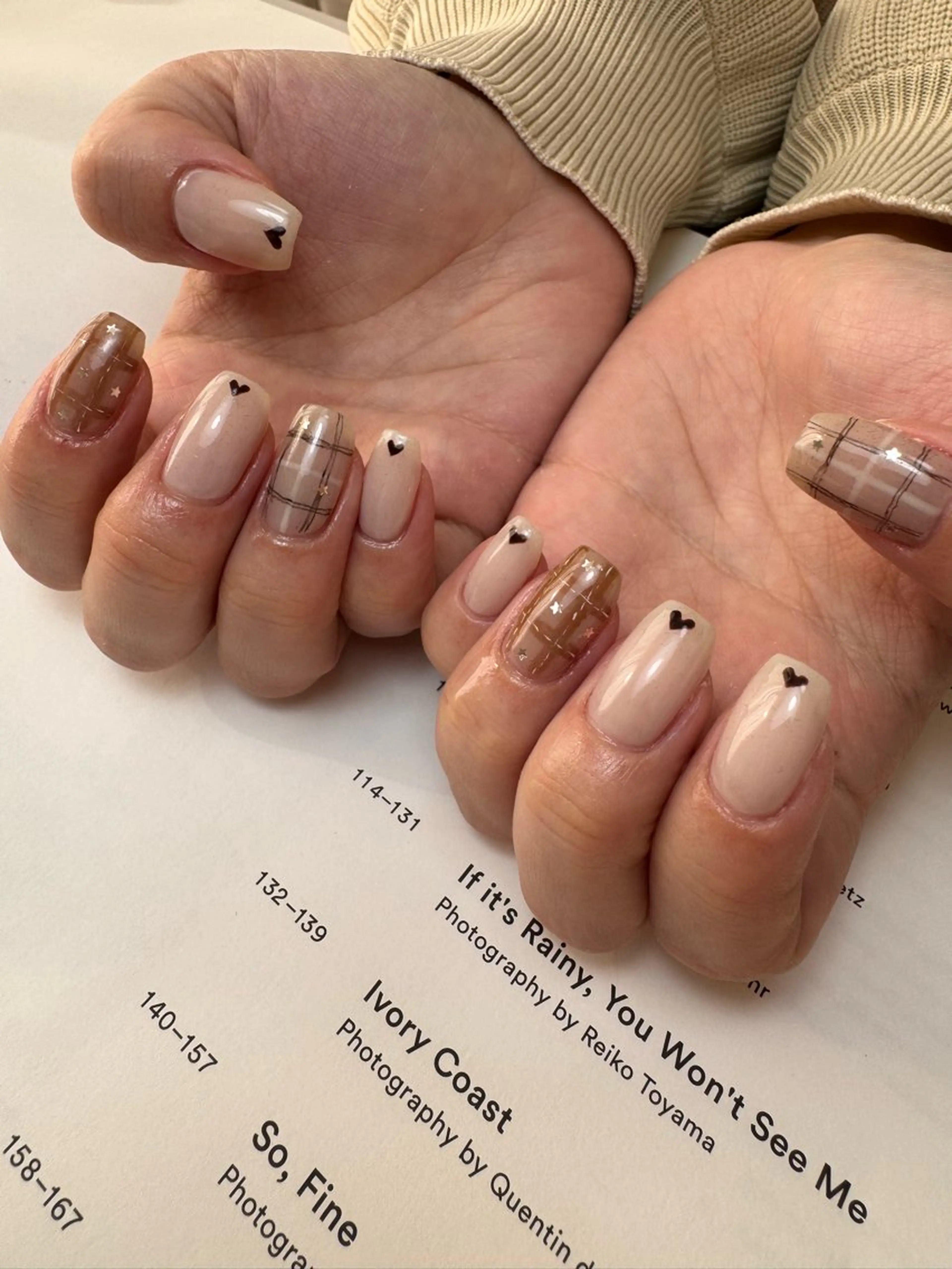 ネイル ハート バレンタイン 冬ネイル ハンドネイル 白日-hakubi nail-のネイルデザイン