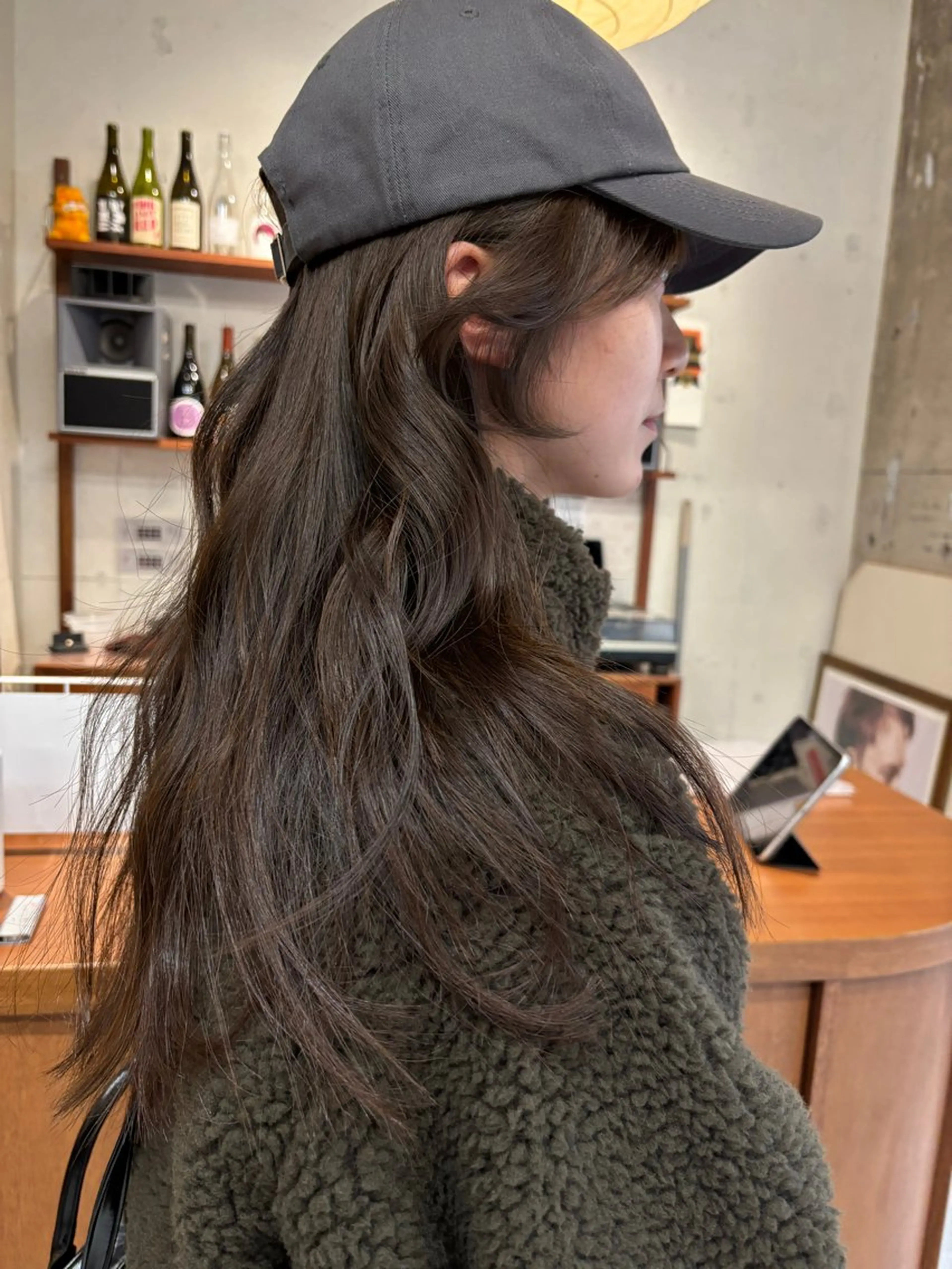 セミロング カラー カット ヘアカラー 永田 愛莉のヘアスタイル