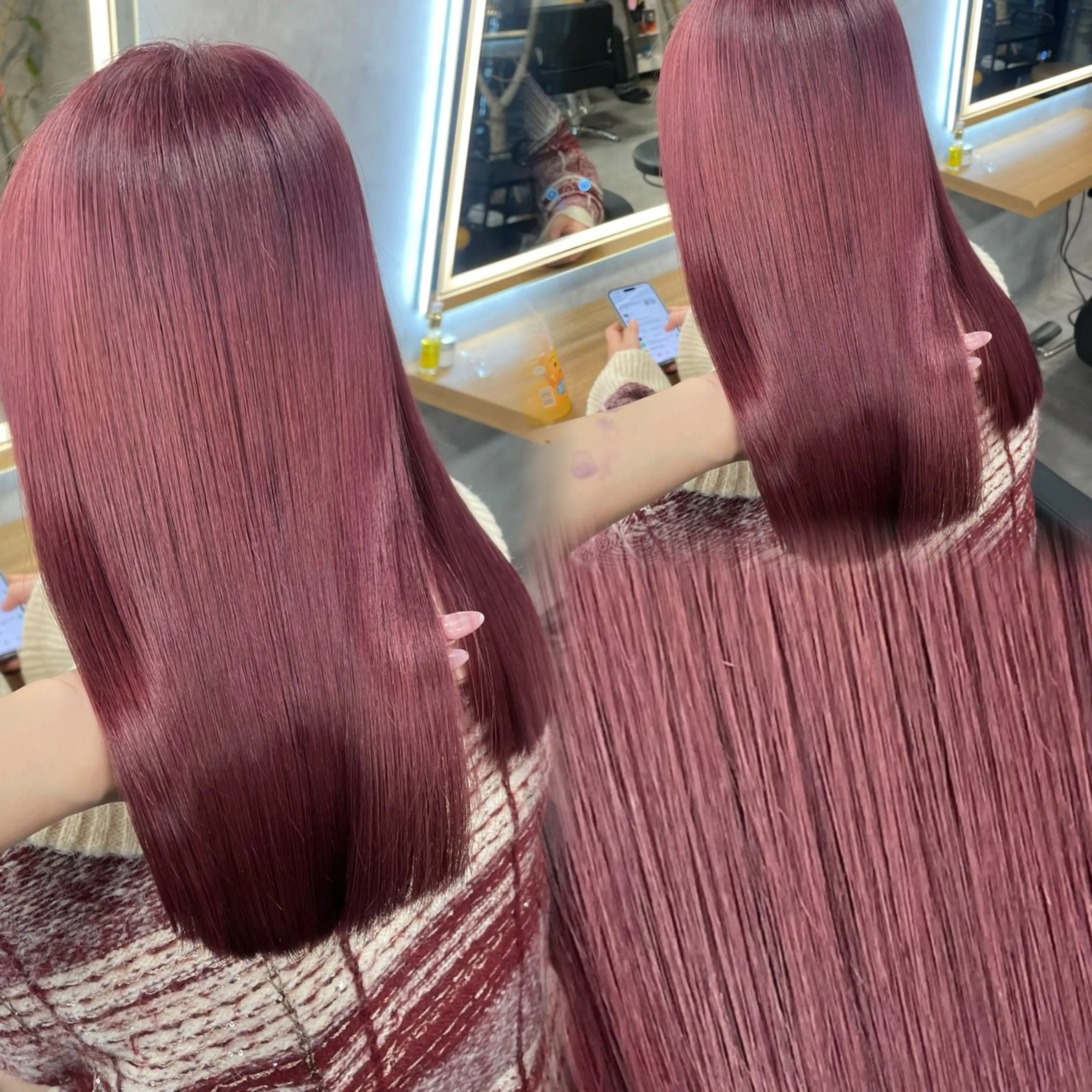 セミロング カラー ヘアカラー 透明感カラー/推しカ ラー☁️JURAのヘアスタイル