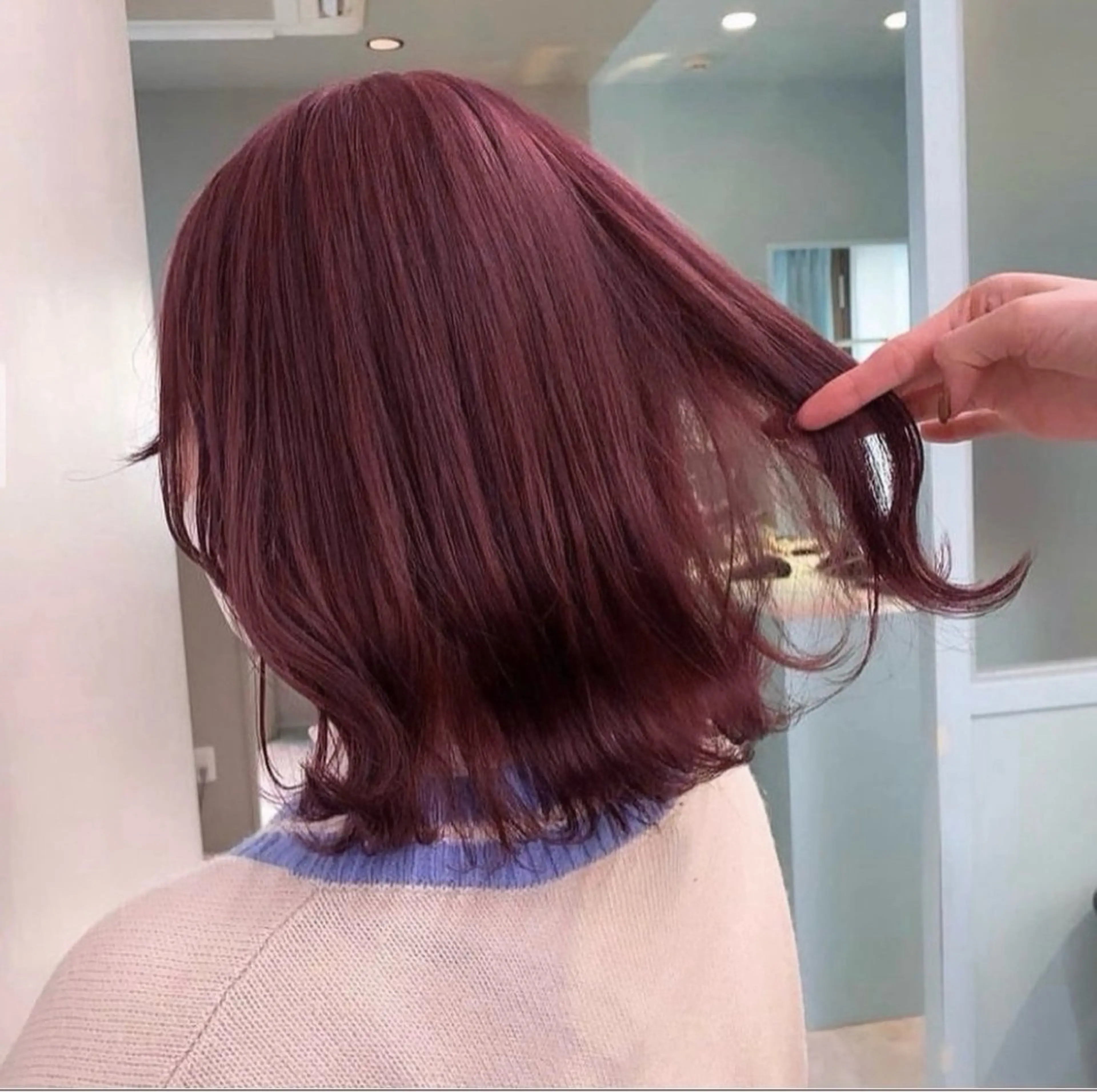 セミロング ヘアカラー トリートメント 🎀愛されピンク ラベンダー💜ゆいのヘアスタイル