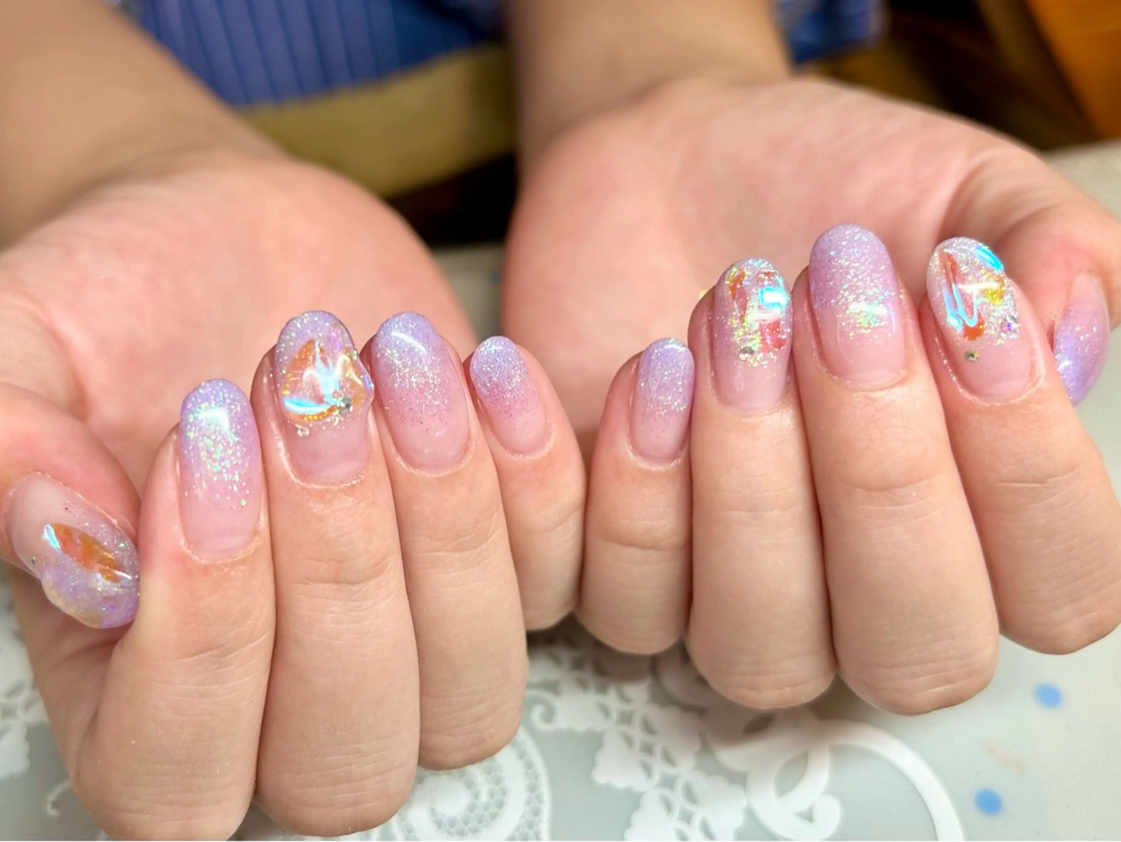 ネイル アートネイル オフィスネイル ワンカラーネイル ショートネイル ネイルサロン　リリーブランシュ所属・森 瑞紀のネイルデザイン