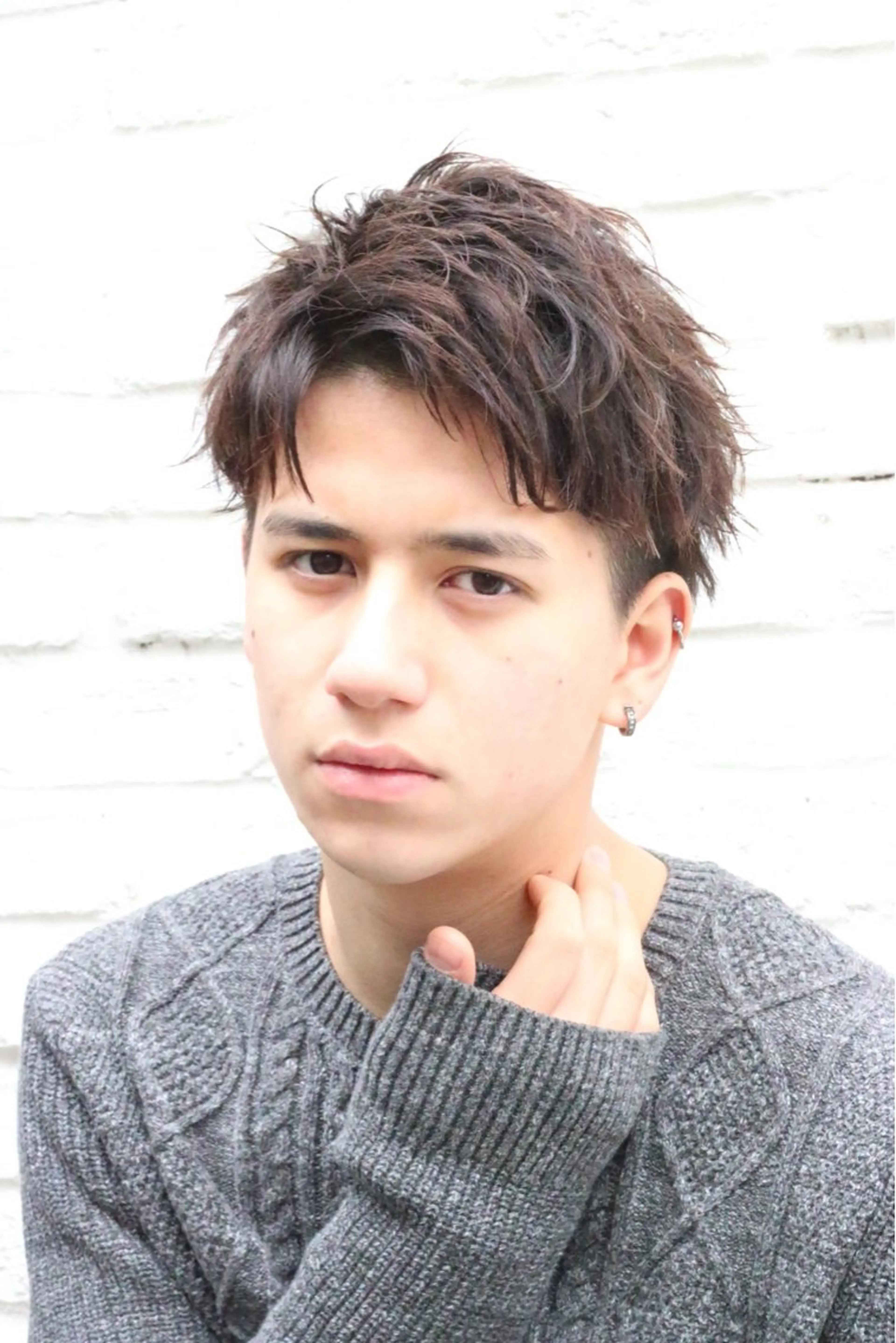 メンズ カット パーマ 匠メンズショート✖️ アップバングNoroのヘアスタイル