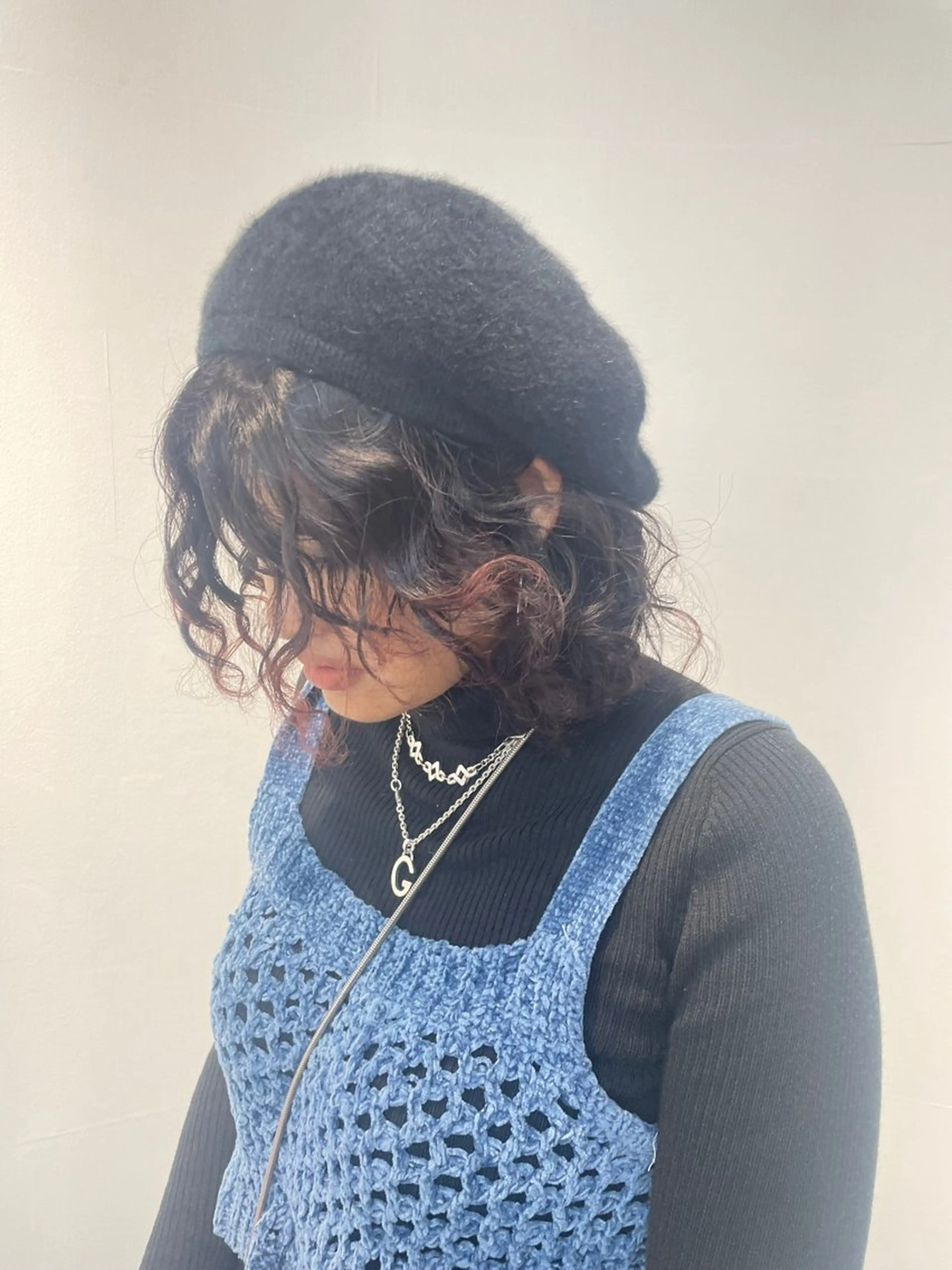 ミディアム カラー パーマ Ayaka 福岡美容師のヘアスタイル