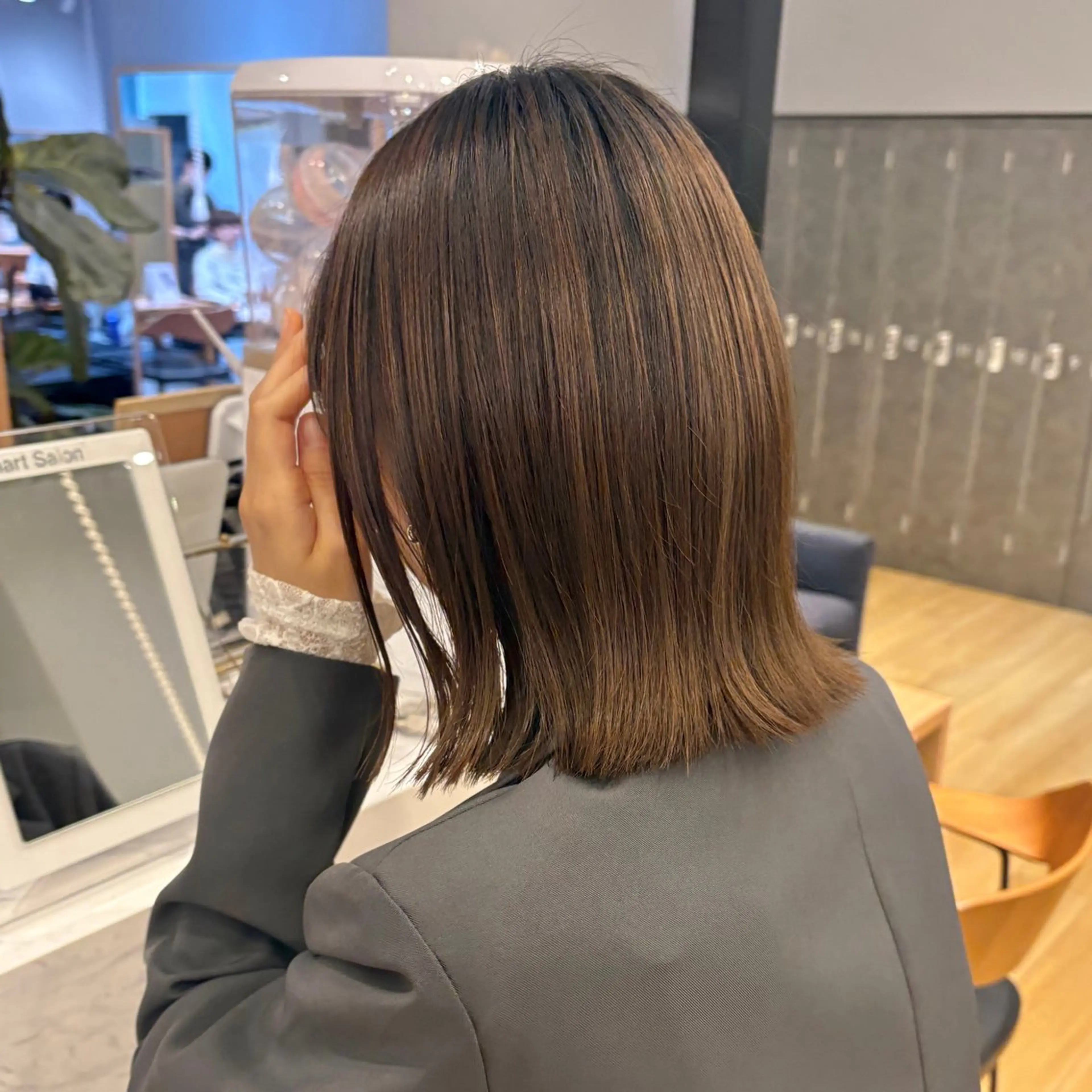 ミディアム 暖色/ボブ/吉岡美音 GIEN NU茶屋町のヘアスタイル