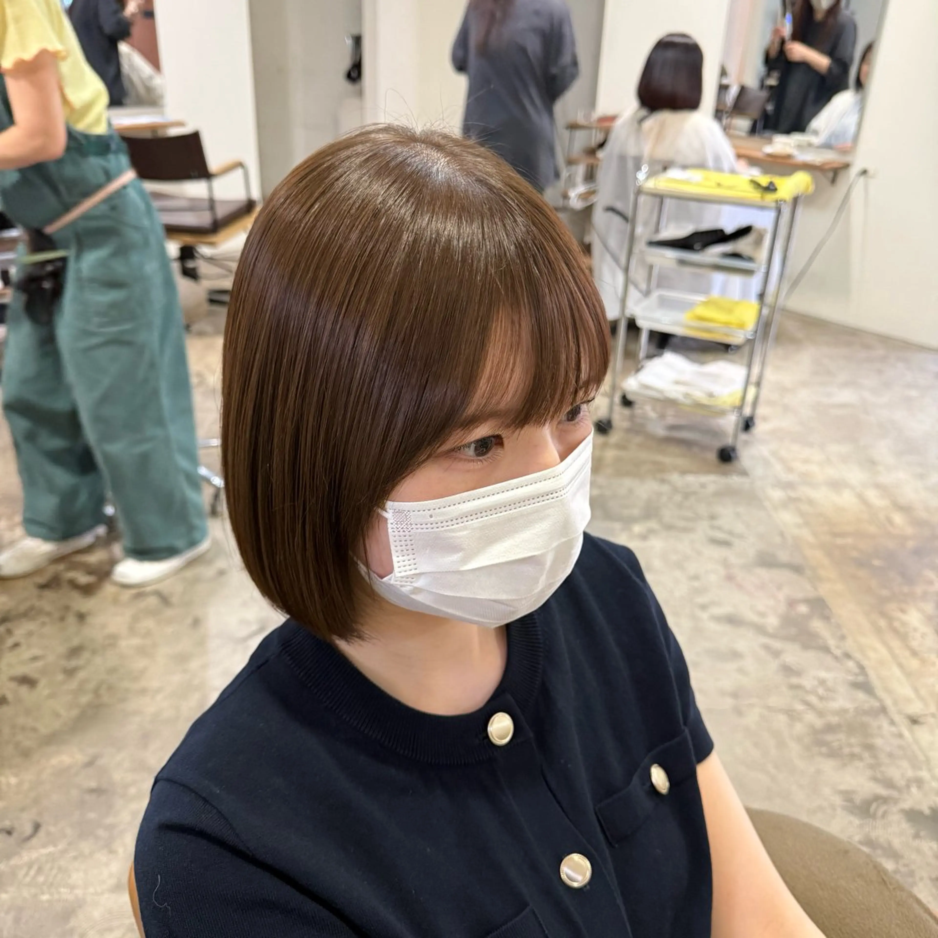 カラー ベージュカラー 透明感カラー オリーブベージュ ヘアカラー 西脇 琉香のヘアスタイル