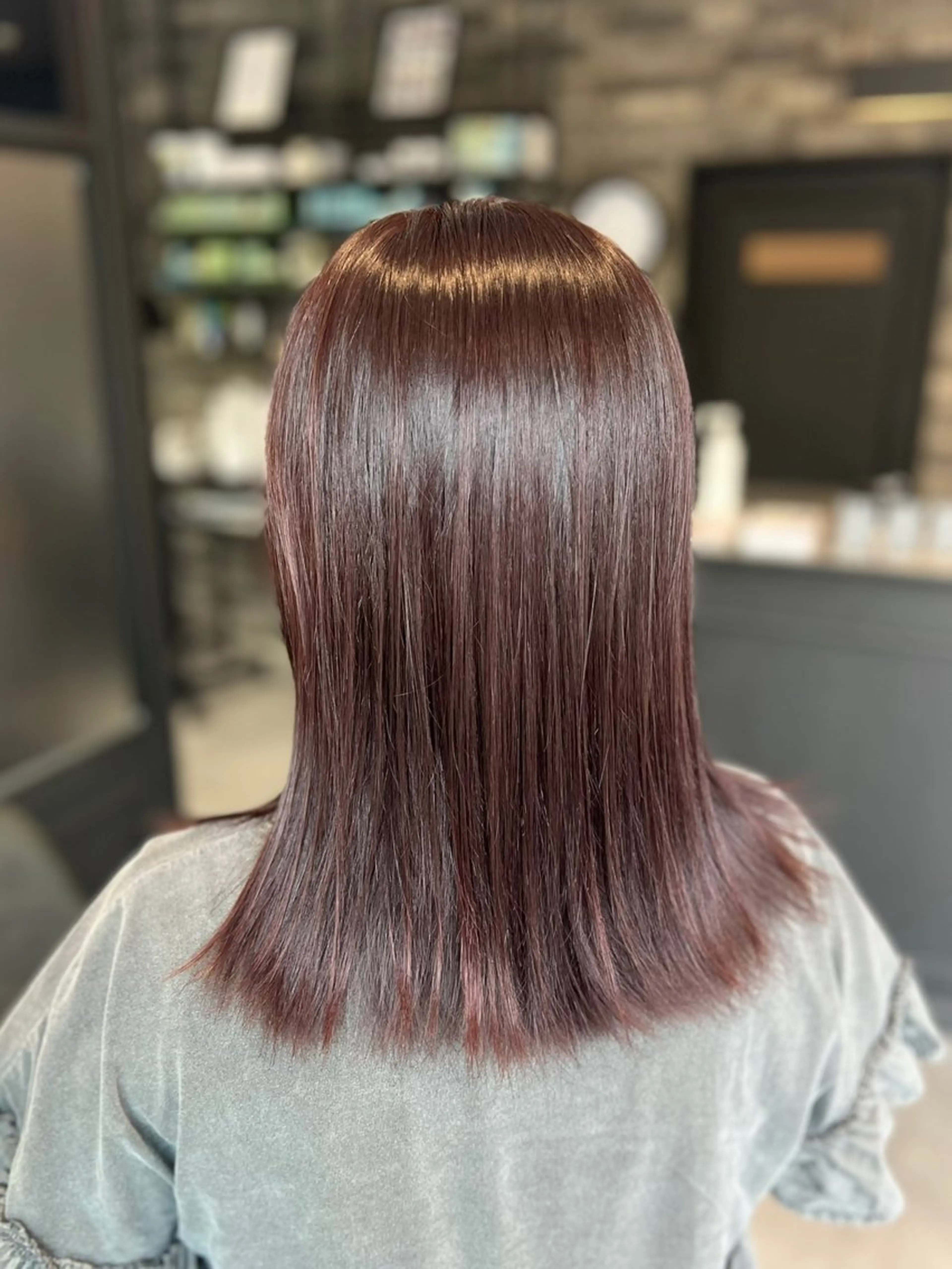 ミディアム カラー ブラウンカラー ピンクカラー ピンクブラウン ヘアカラー トリートメント Dia ‎ アキヨシ ミユのヘアスタイル