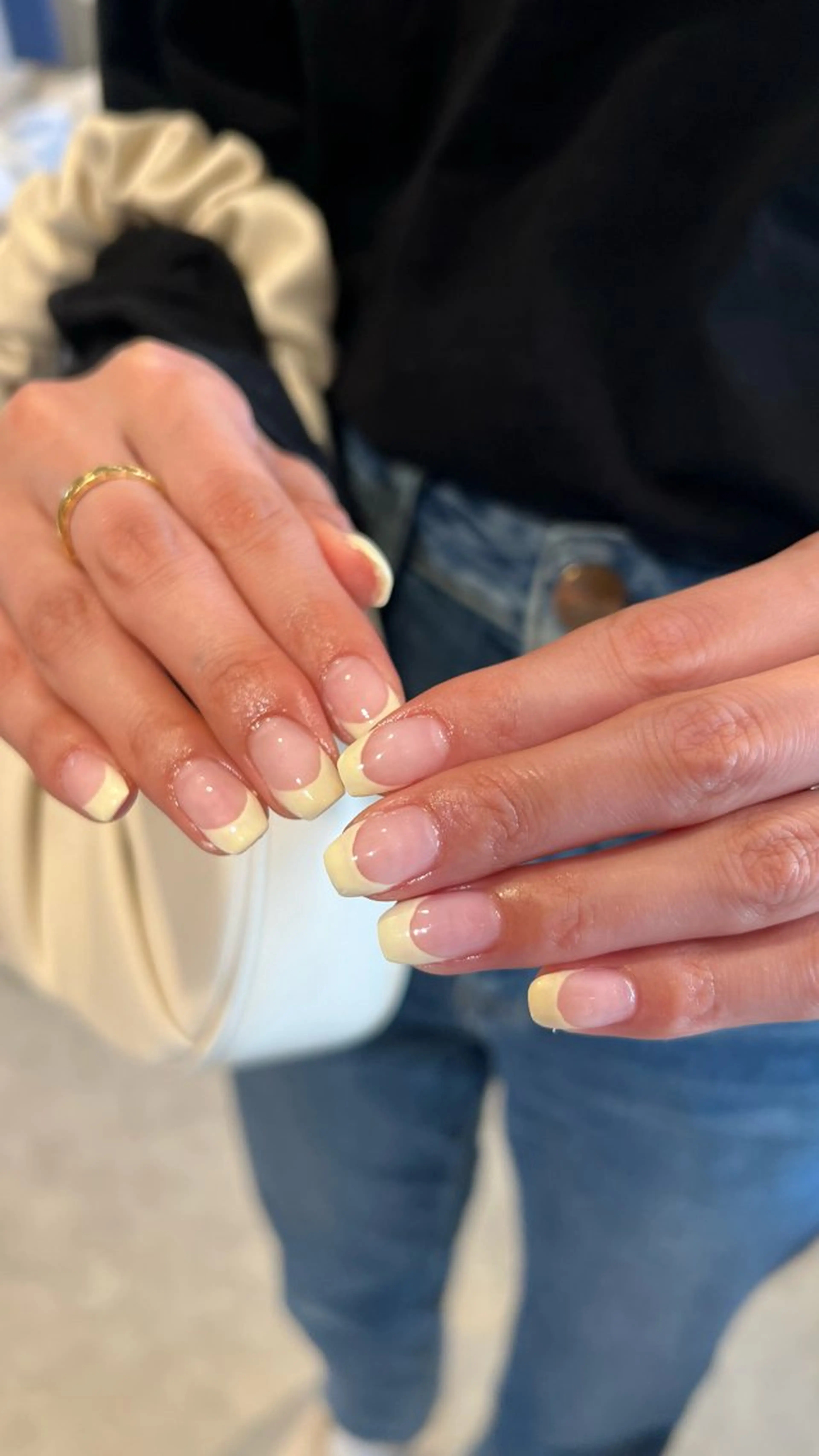 ネイル フレンチネイル 春ネイル 黄色 nail atelier ZENN所属・ZENN YURINAのネイルデザイン