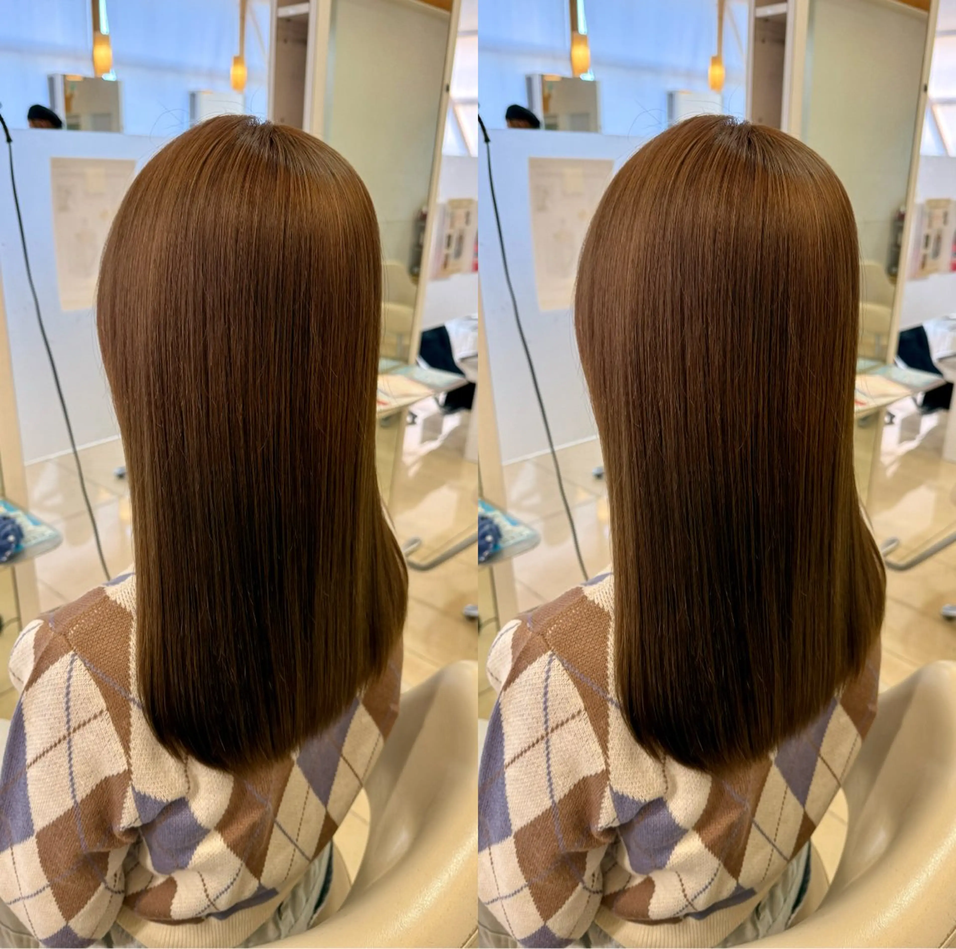 セミロング ヘアカラー トリートメント 🌷🪽ྀི 岡本 かおり 🪽ྀི🌷のヘアスタイル