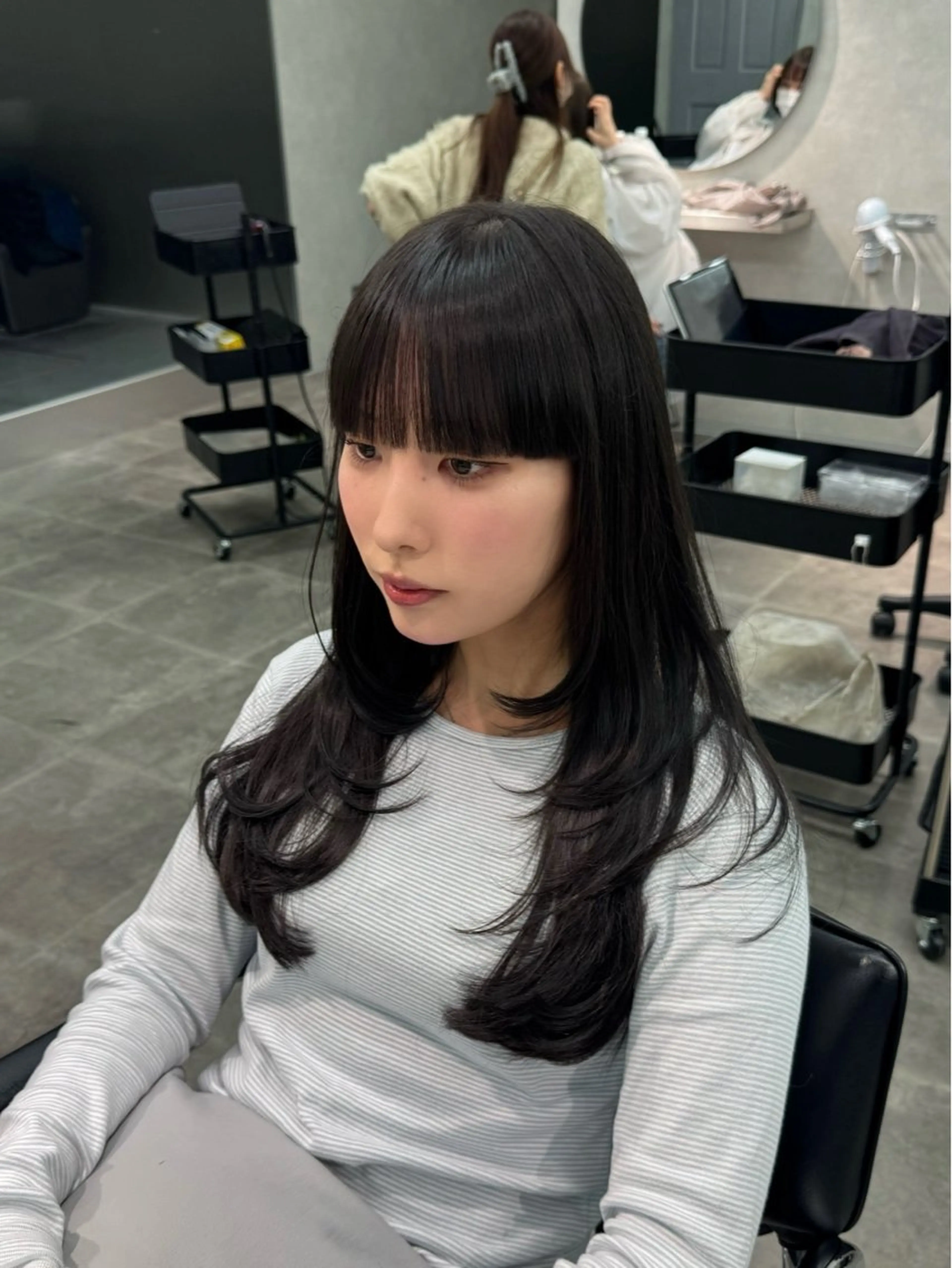 ロング カット ヘアカラー 韓国特化🇰🇷千葉 /レイヤーカット竜生のヘアスタイル