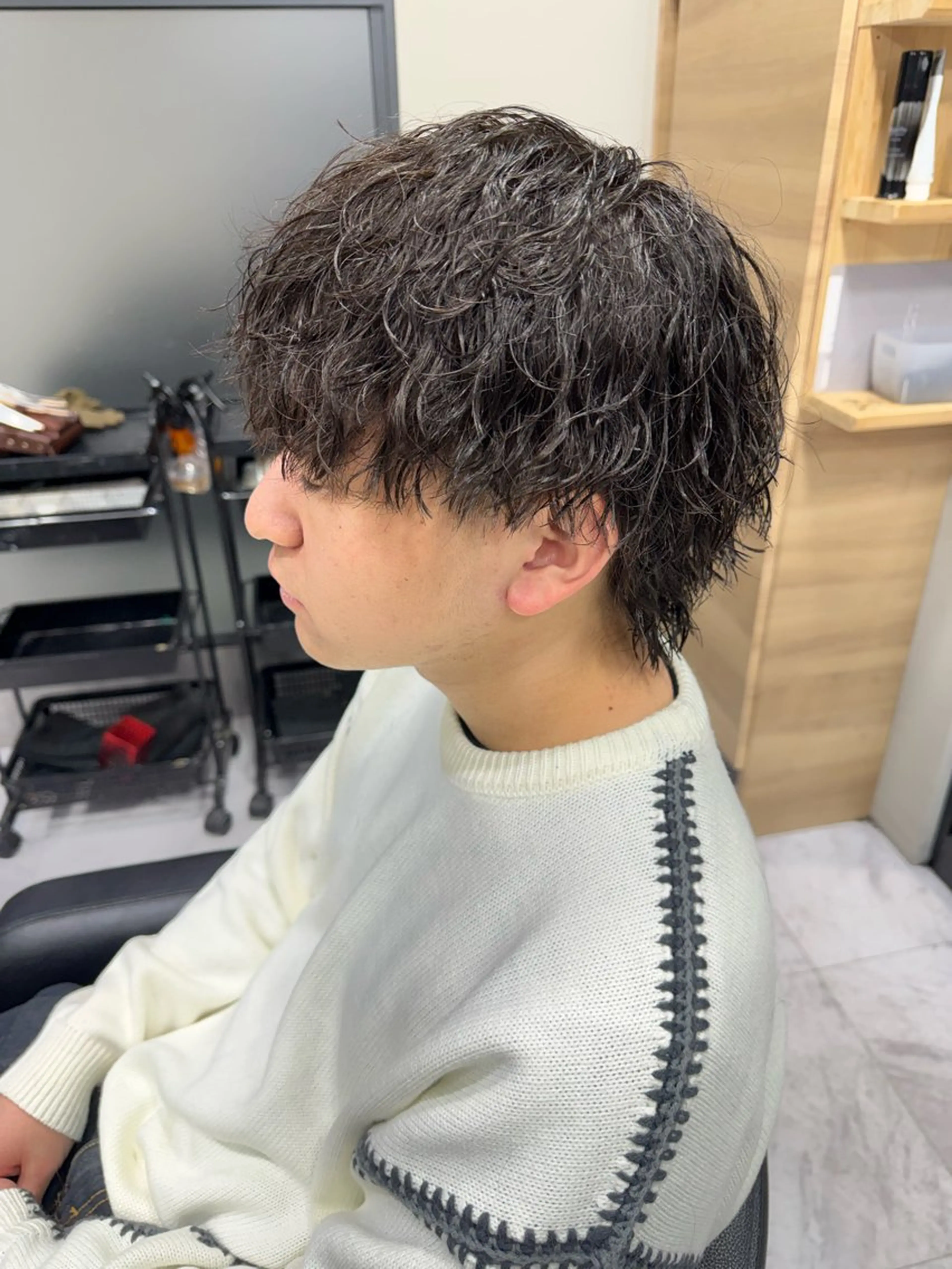 ショート パーマ メンズ メンズパーマ ツイストスパイラルパーマ スパイラルパーマ カット パーマ トリートメント ❄️メンズカット 落合諒❄️のヘアスタイル