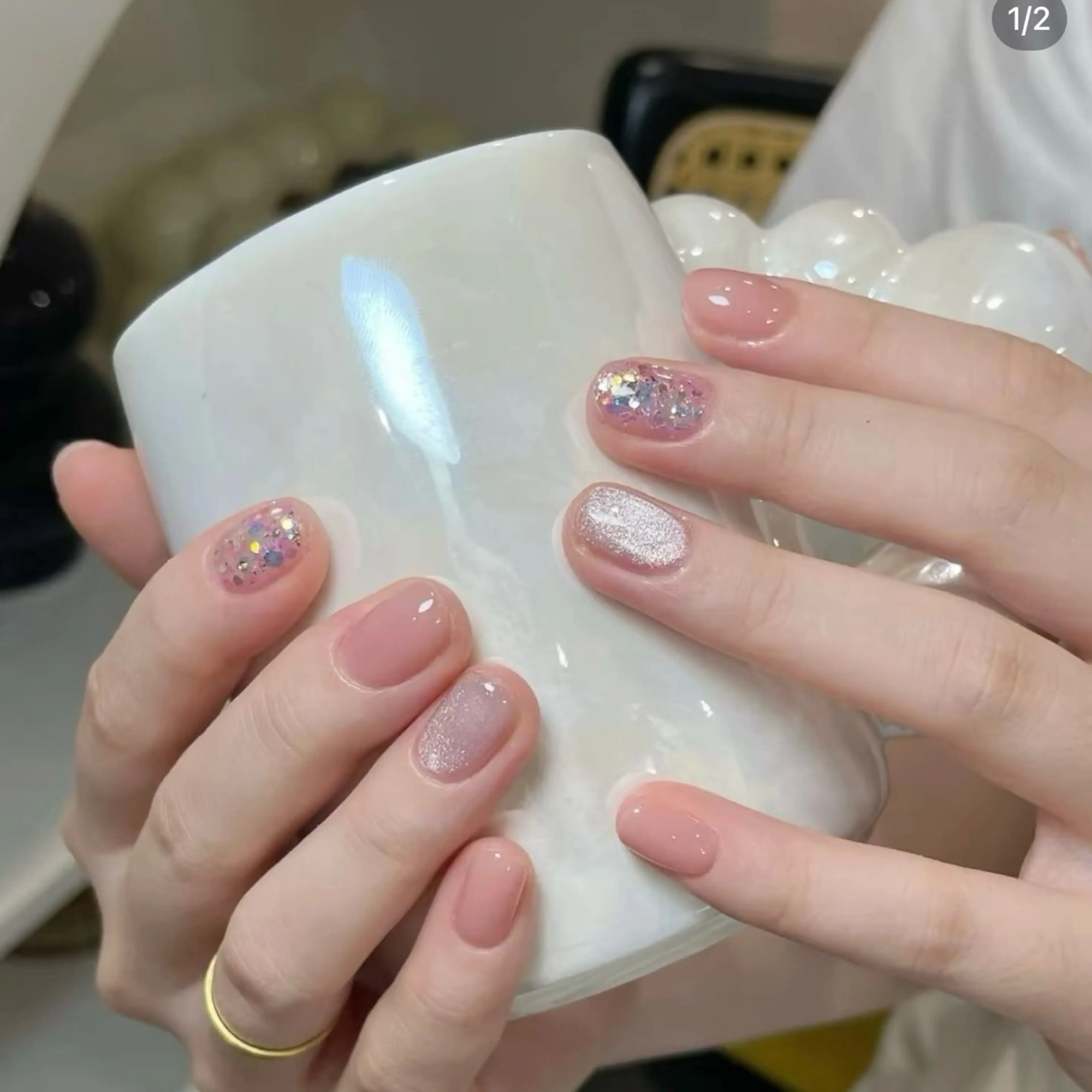 ネイル アートネイル シンプルネイル Nail salon Amoureuse ネイルサロン アムルーズ所属・ネイリスト ミクのネイルデザイン