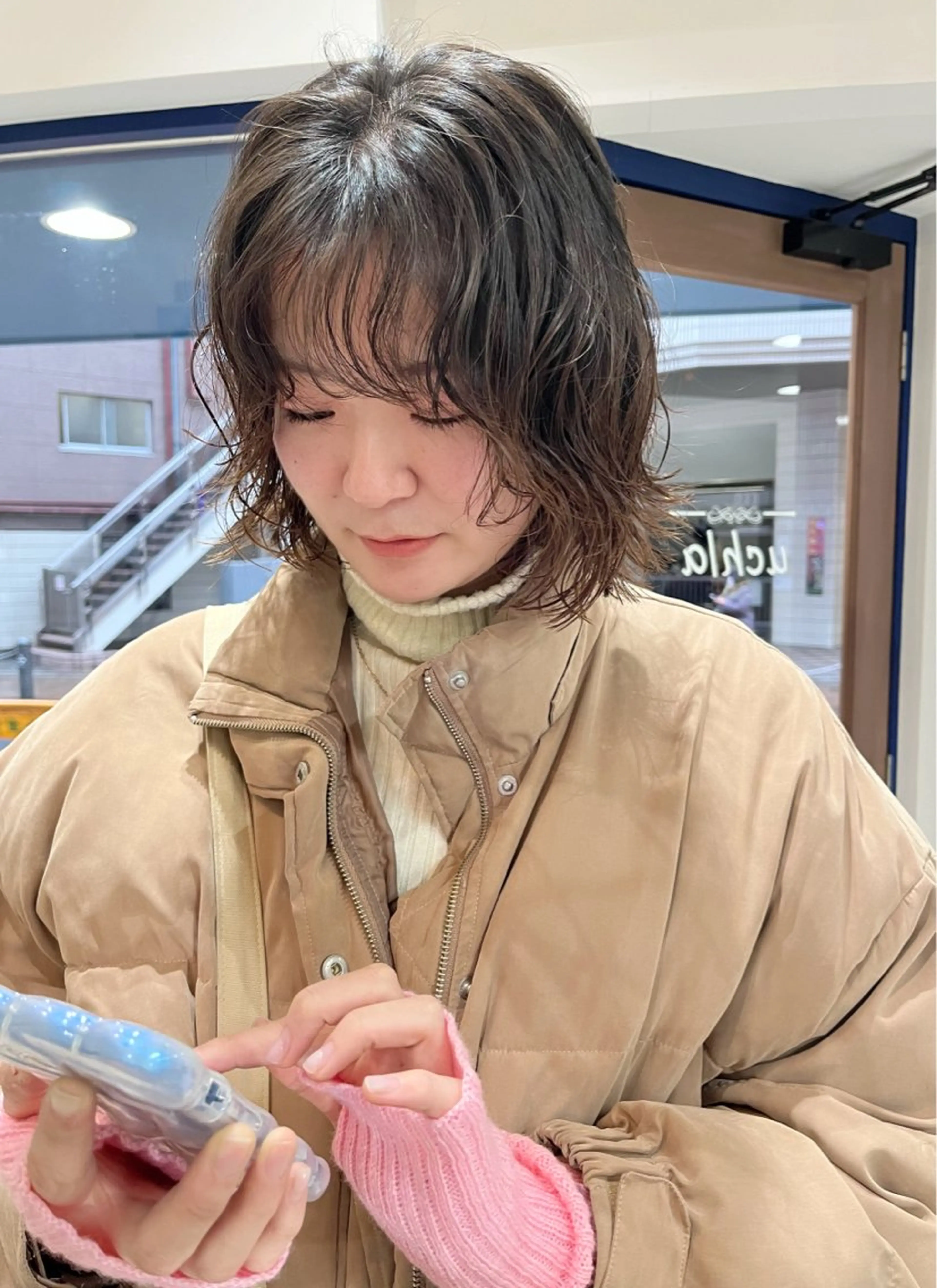 ミディアム パーマ ニュアンスヘア☆樋口 希世☆のヘアスタイル