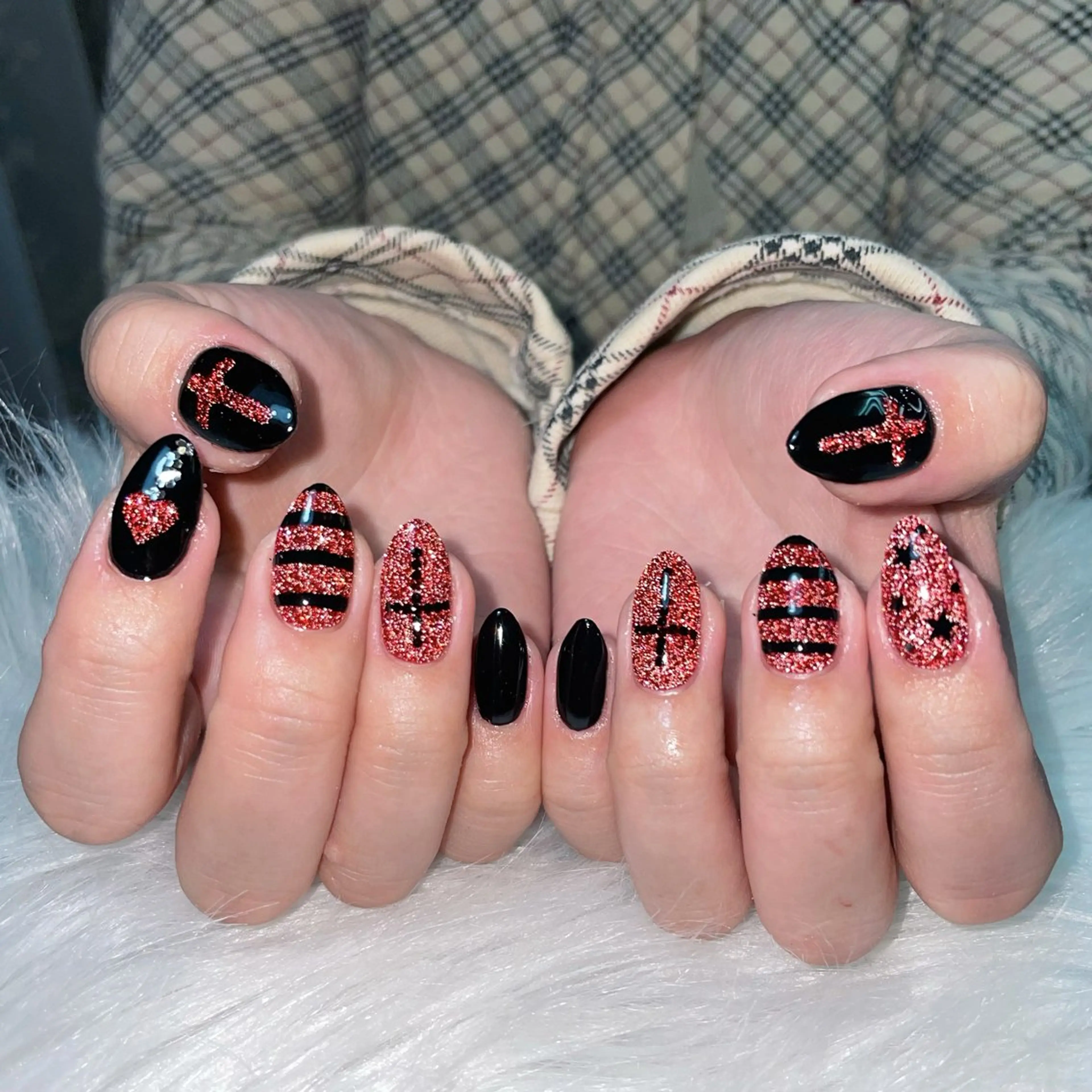 ネイル オーロラネイル 成人式 フレンチネイル ハート 韓国ネイル ハンドネイル Melody Nail所属・Melody 3D/スカルプ専門店のネイルデザイン