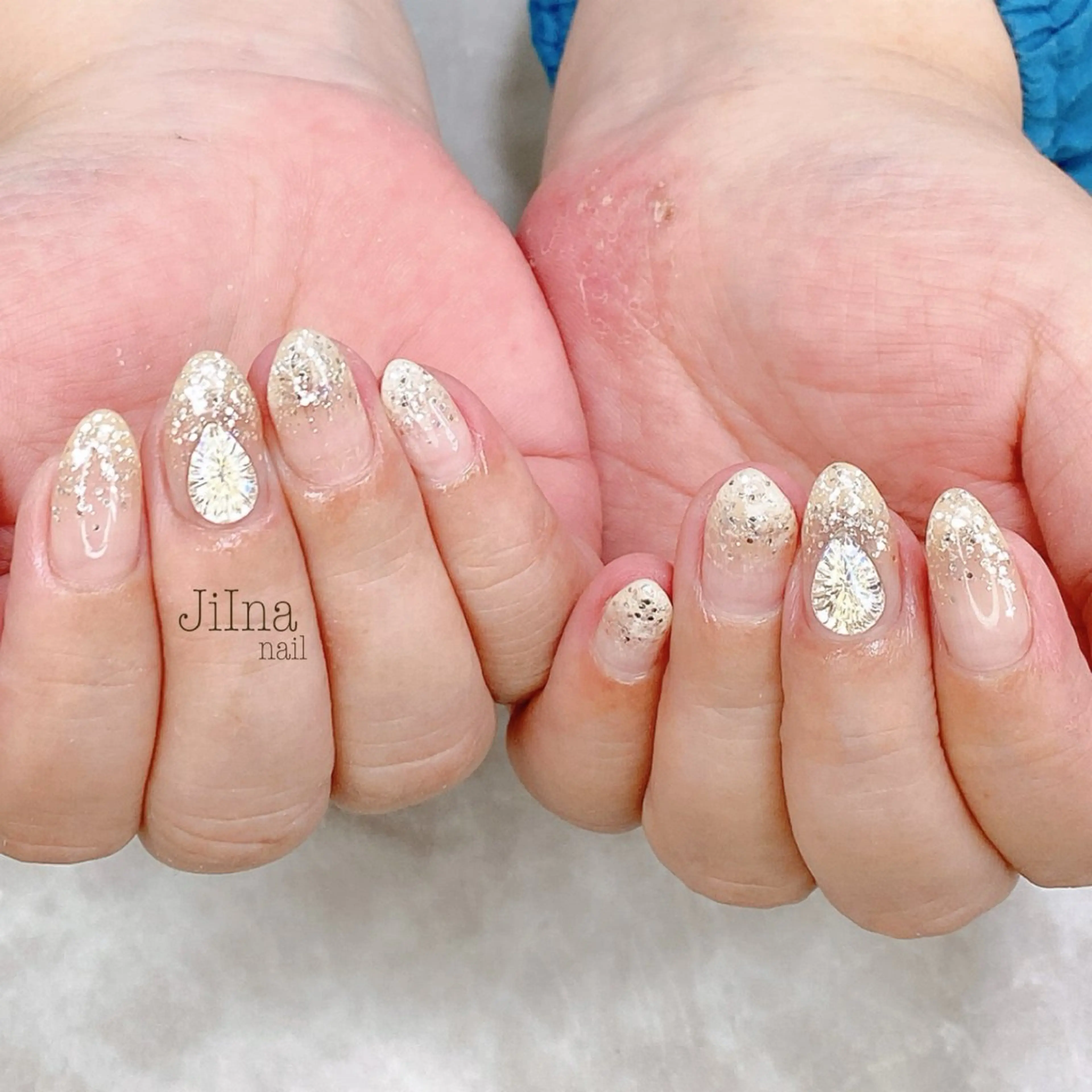 ネイル ラメ(グリッター) ラメグラデーション JiIna nailのネイルデザイン