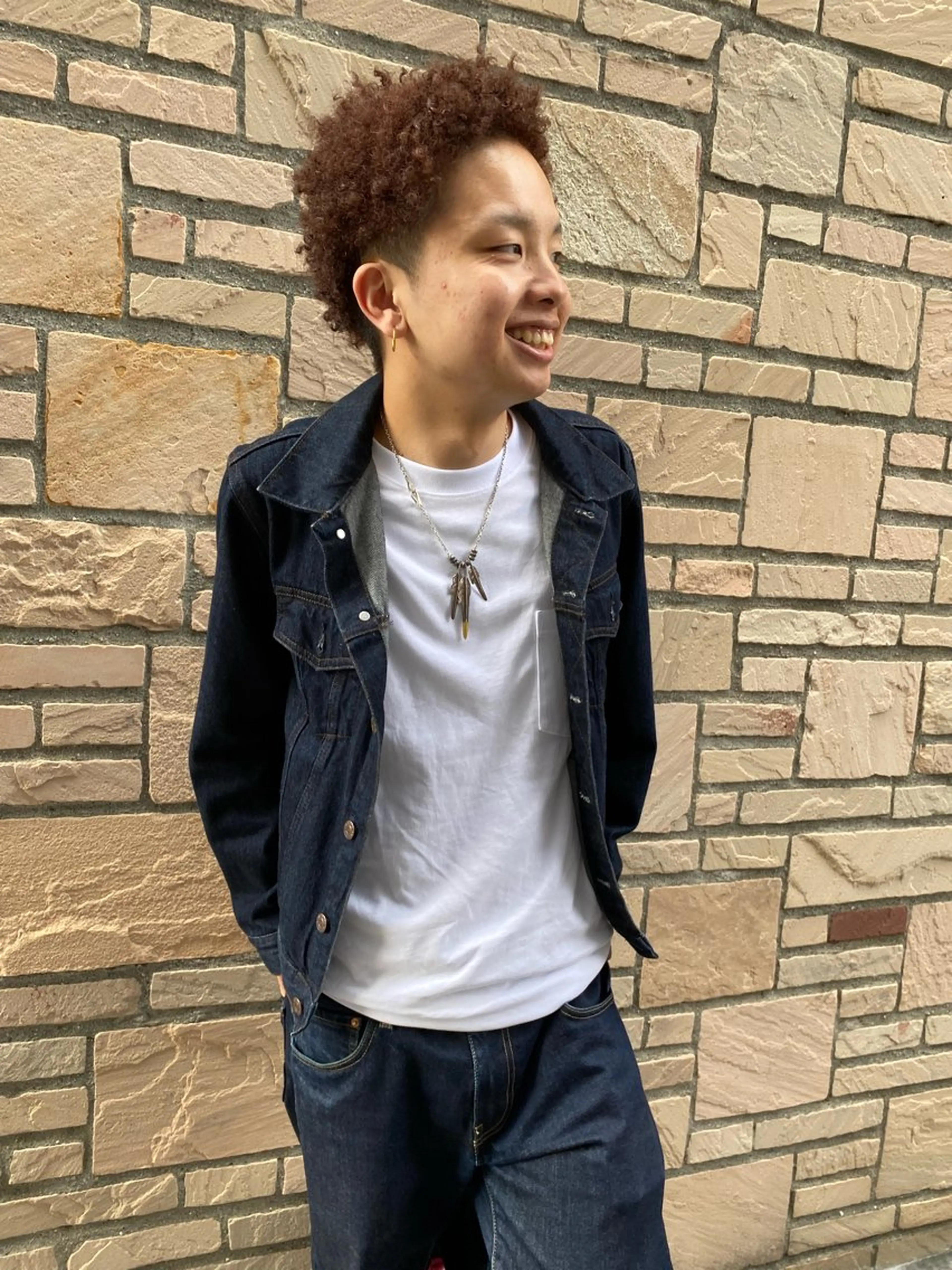 ミディアム パーマ メンズ カット パーマ 縮毛矯正 菊池大一 溝の口パーマのヘアスタイル