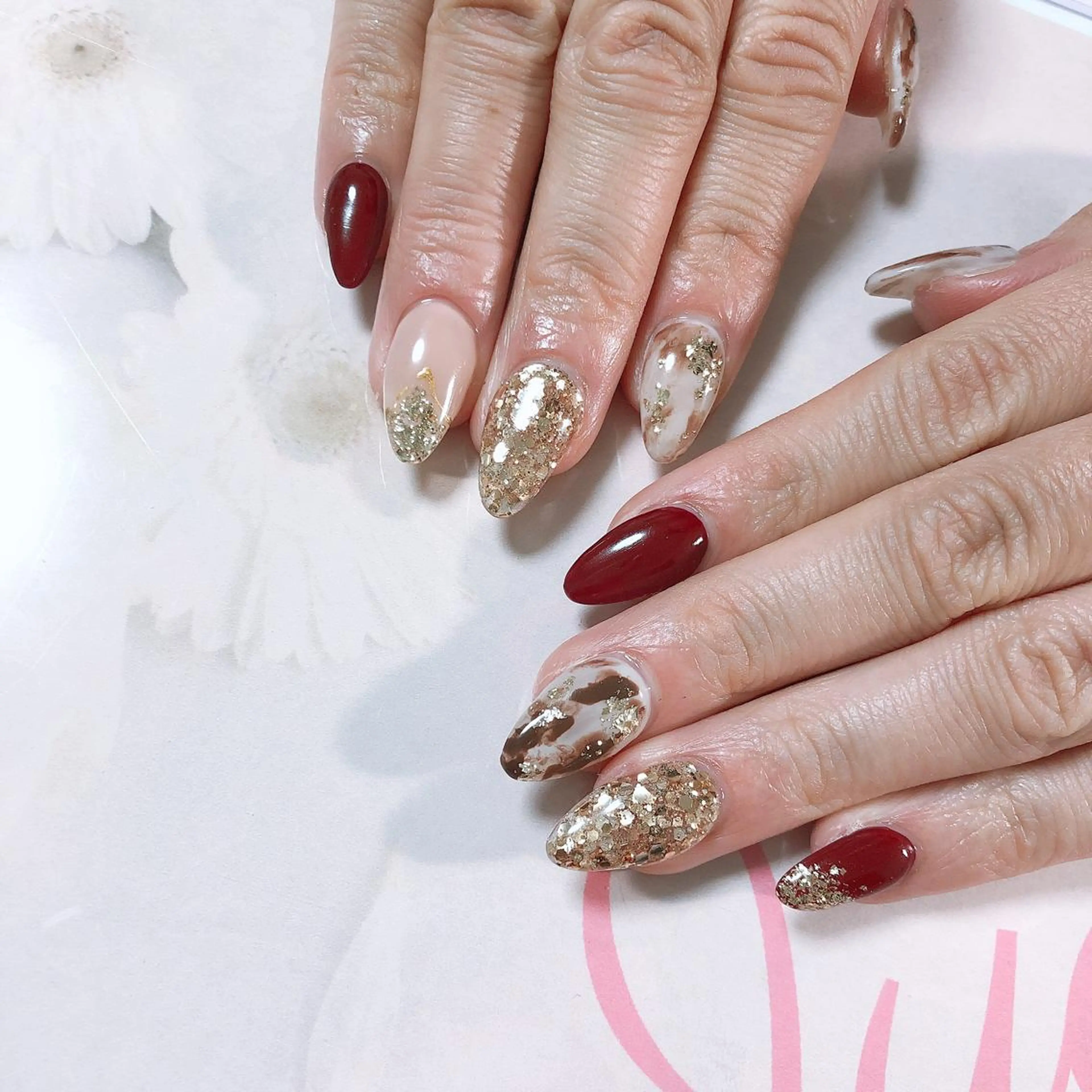 セミロング ネイル ハンドネイル ハンドケア 💎ビューティサロン 湘南　RIRAN💎のネイルデザイン