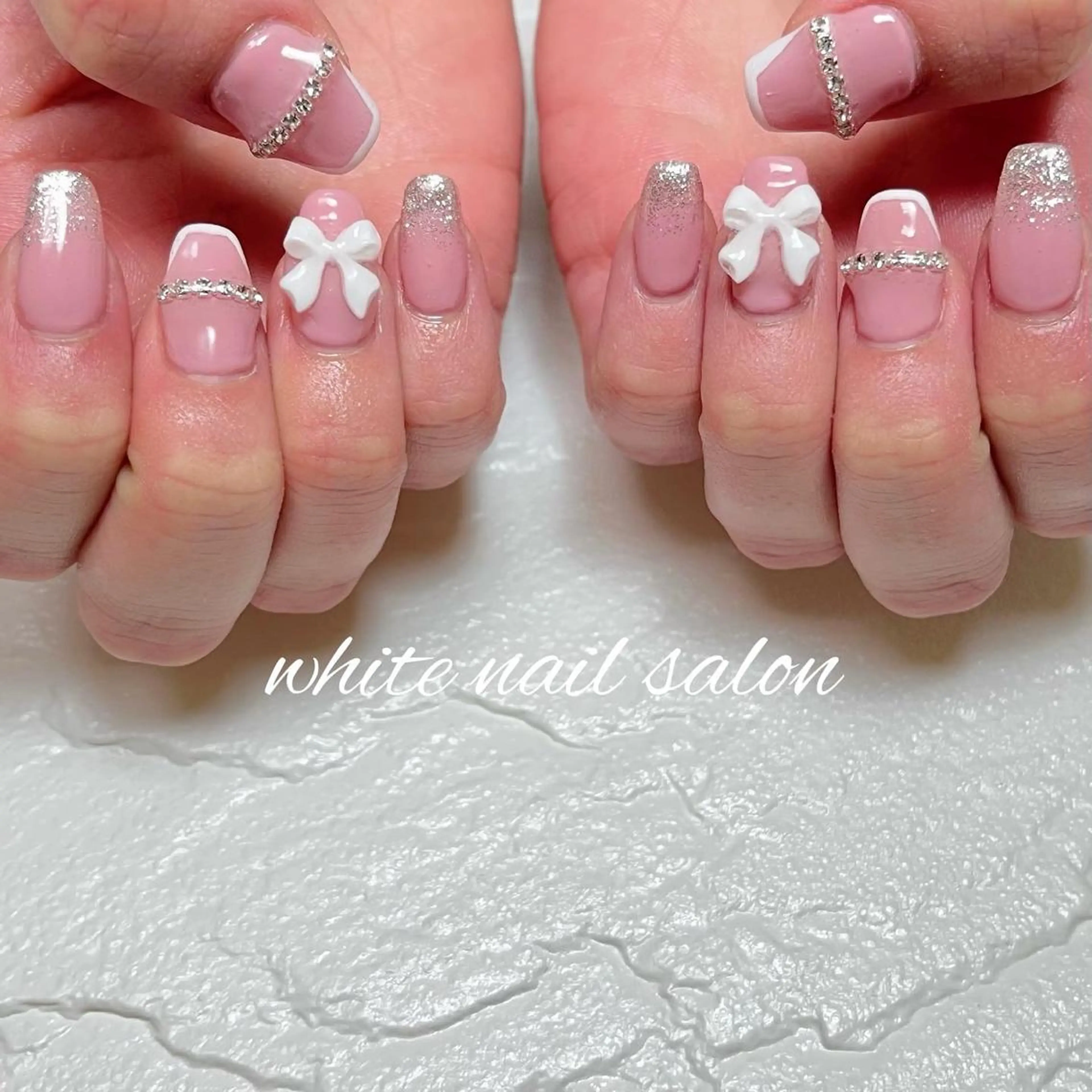 ネイル フットネイル ジェルネイル ハードジェル ラメ(グリッター) 持ち込み ハンドネイル white nail salonのネイルデザイン