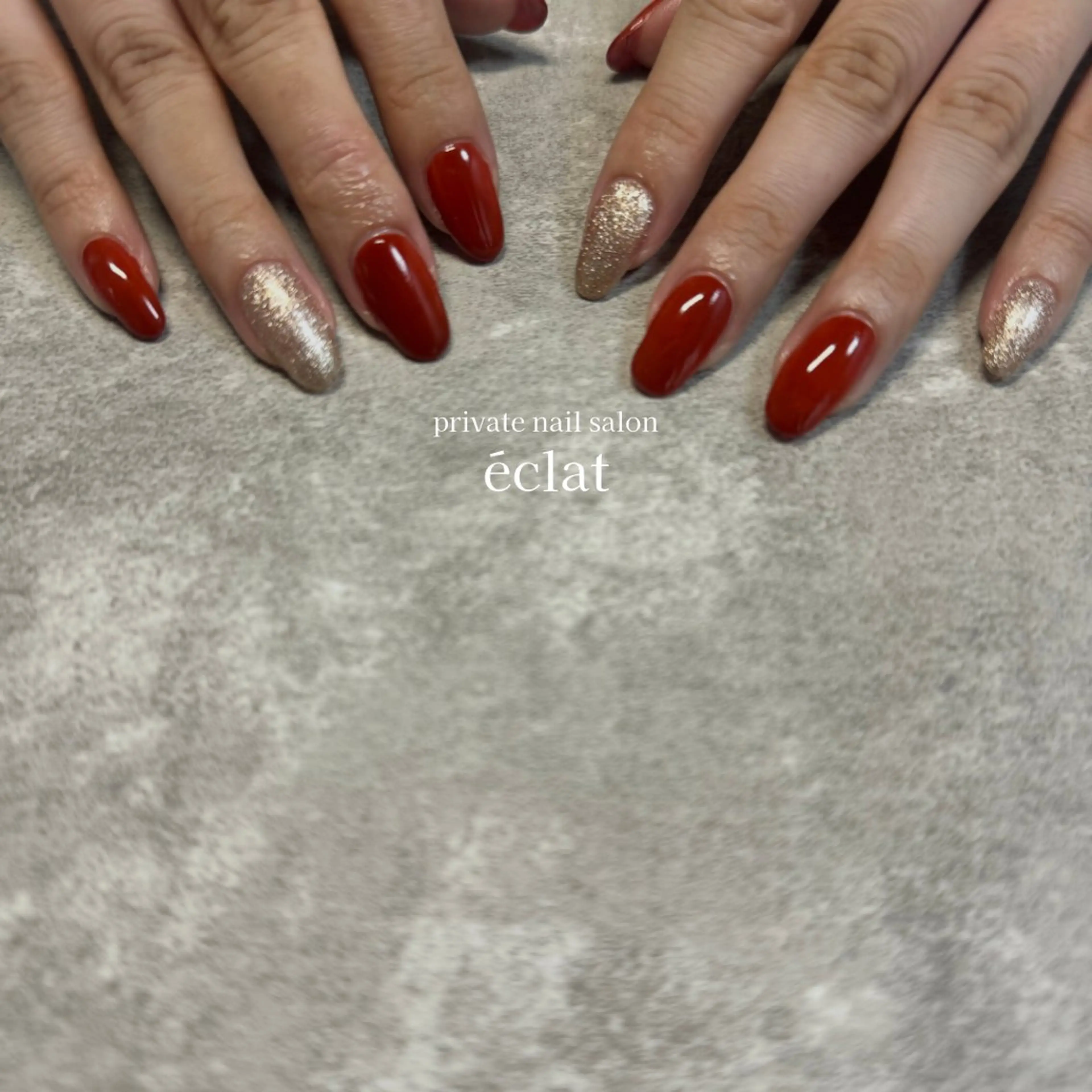 ネイル ボルドー オフィスネイル ワンカラーネイル シンプルネイル nailsalon éclatのネイルデザイン