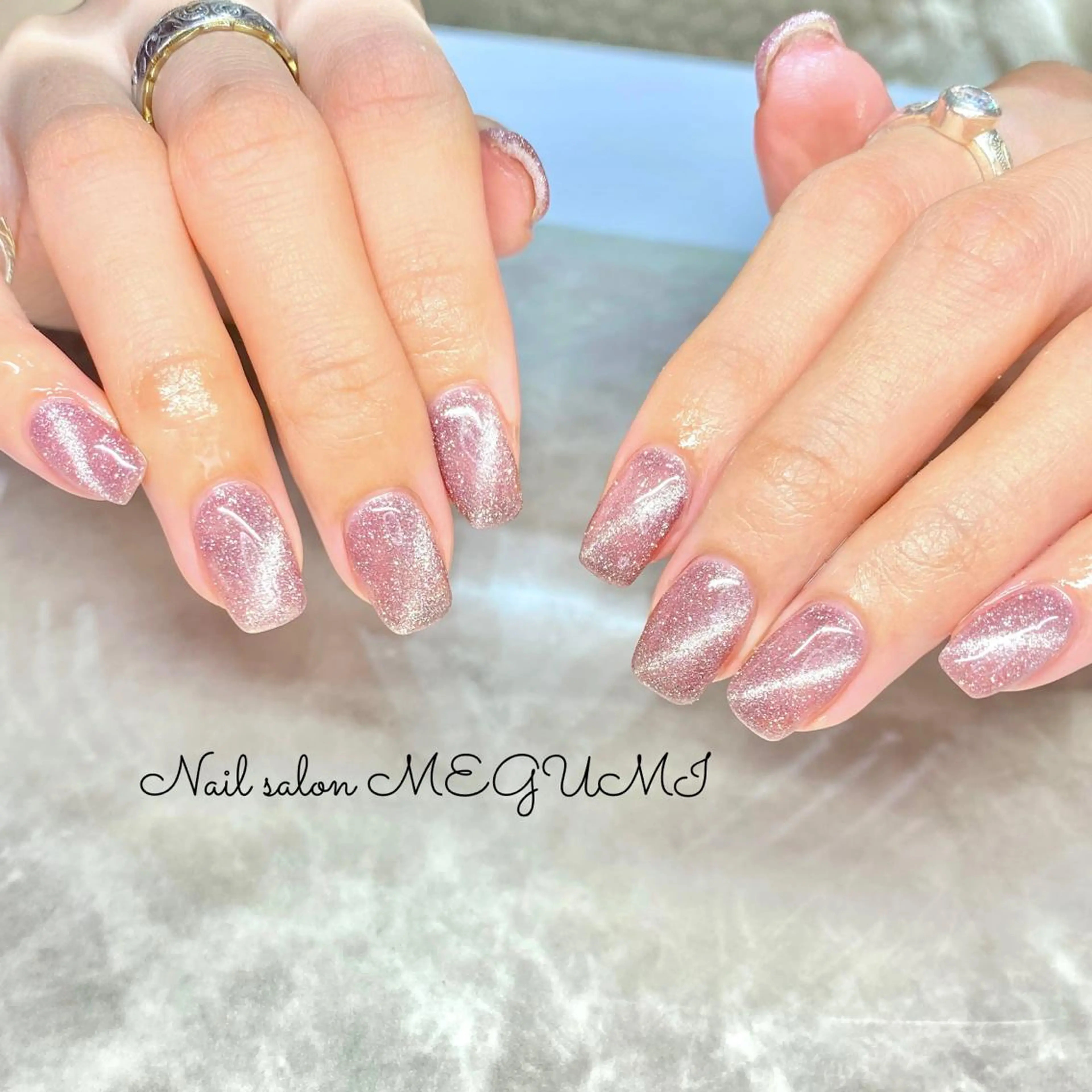 ネイル フラッシュネイル フラッシュマグ キラキラネイル マグネットネイル Nail salon MEGUMIのネイルデザイン