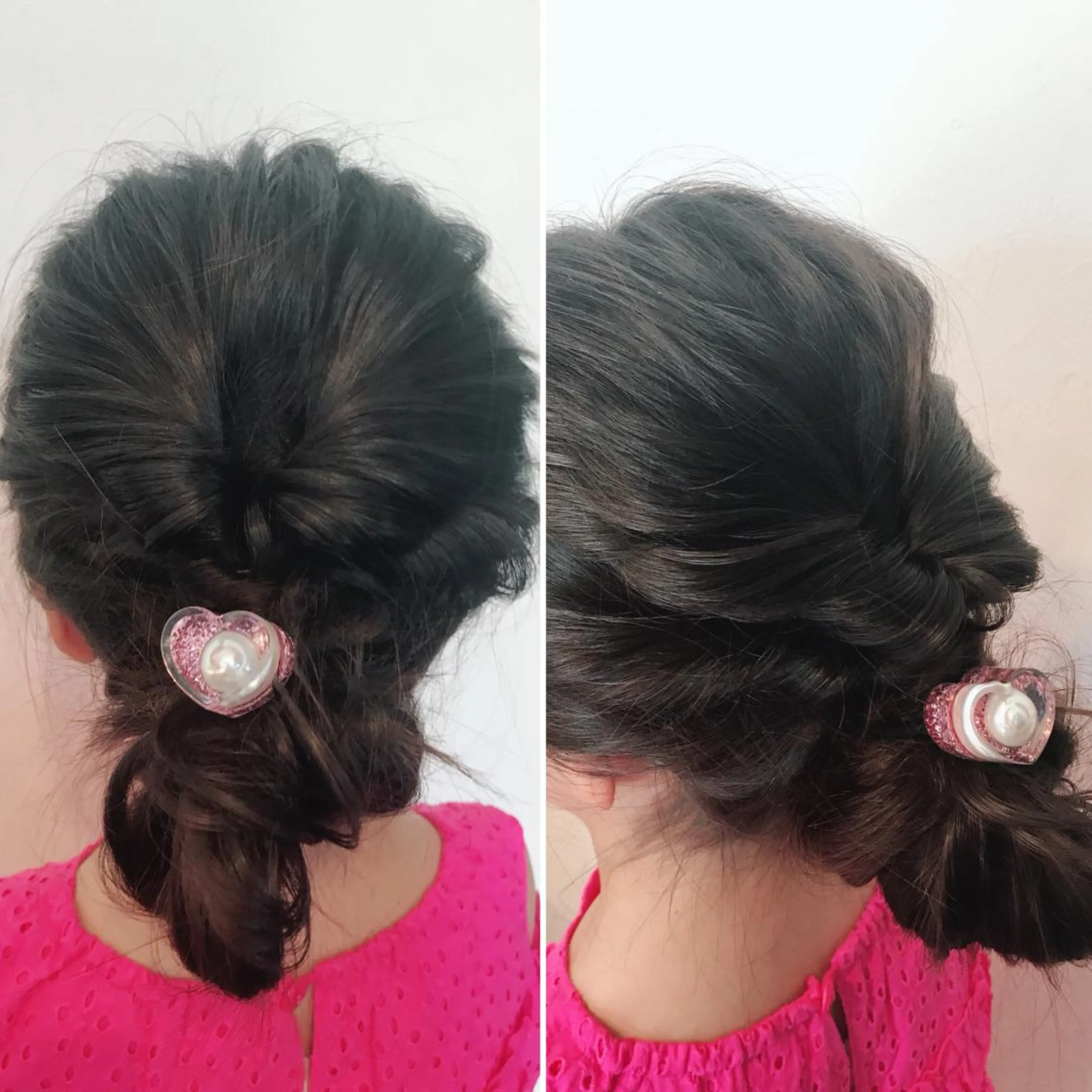 セミロング ヘアアレンジ キッズ 仲矢 あゆ美のヘアスタイル