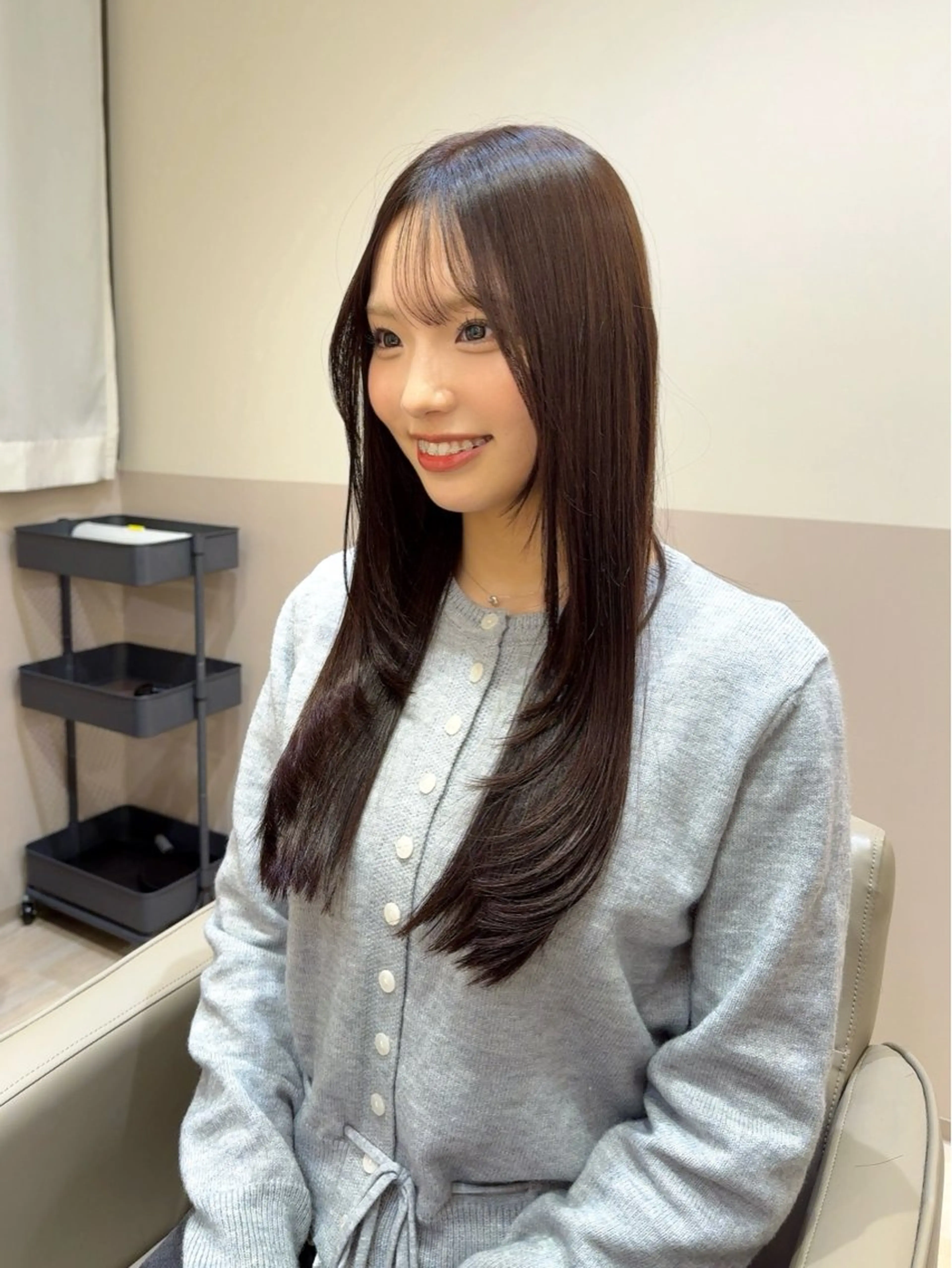 ロング カラー カット ヘアカラー トリートメント 髪質改善、全席個室、 錦糸町⭐️原孝嘉のヘアスタイル