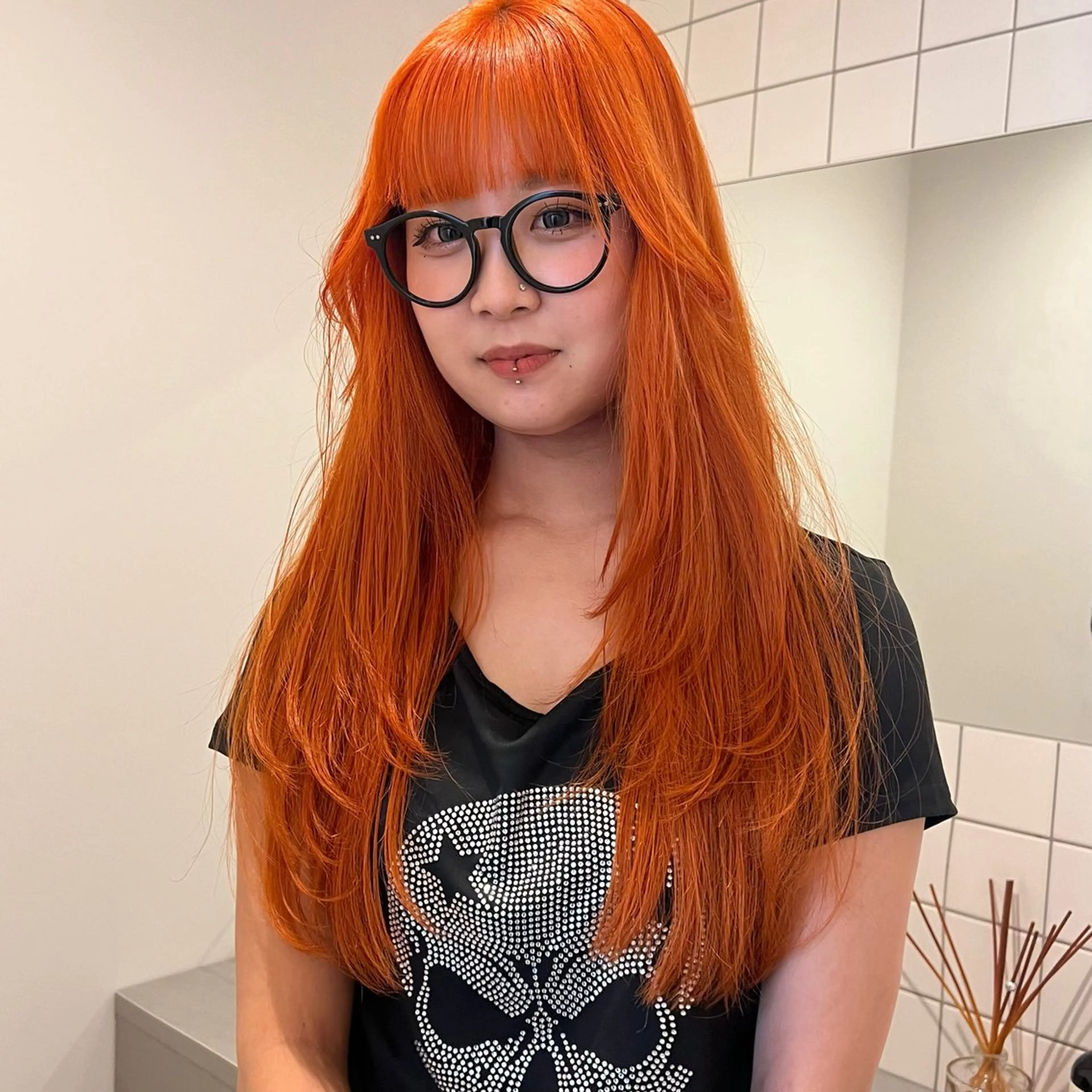 ロング ヘアカラー 舟橋耀/ブリーチカラ ー/レイヤーカットのヘアスタイル