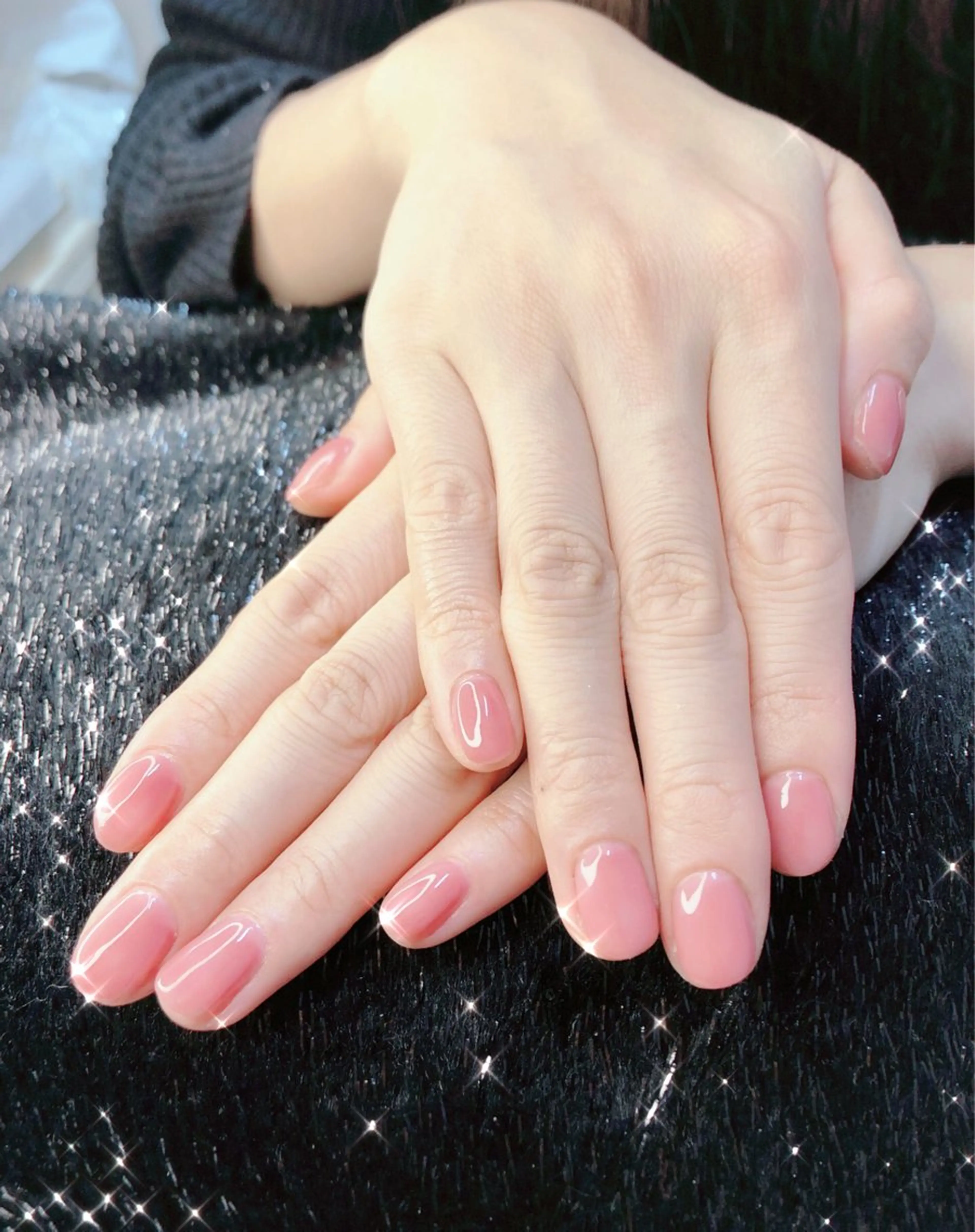 ネイル フレンチネイル ガラスフレンチ 韓国ネイル オフィスネイル ピンク ハンドネイル ハンドケア 大門浜松町 ネイルのネイルデザイン