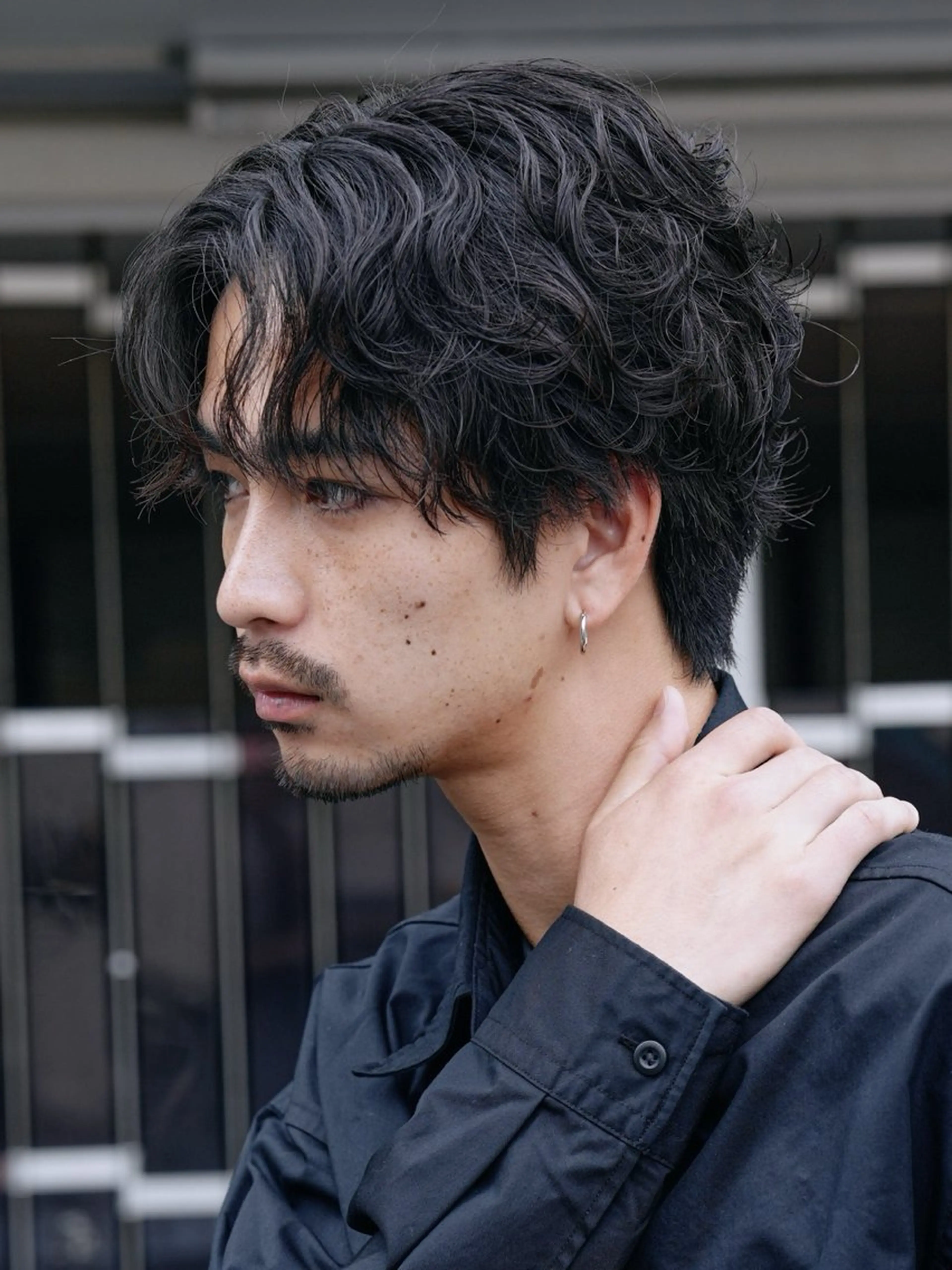 パーマ メンズ センターパート フェザーパーマ カルマパーマ メンズパーマ 原宿 フェザーパーマ fifth イノウエのヘアスタイル