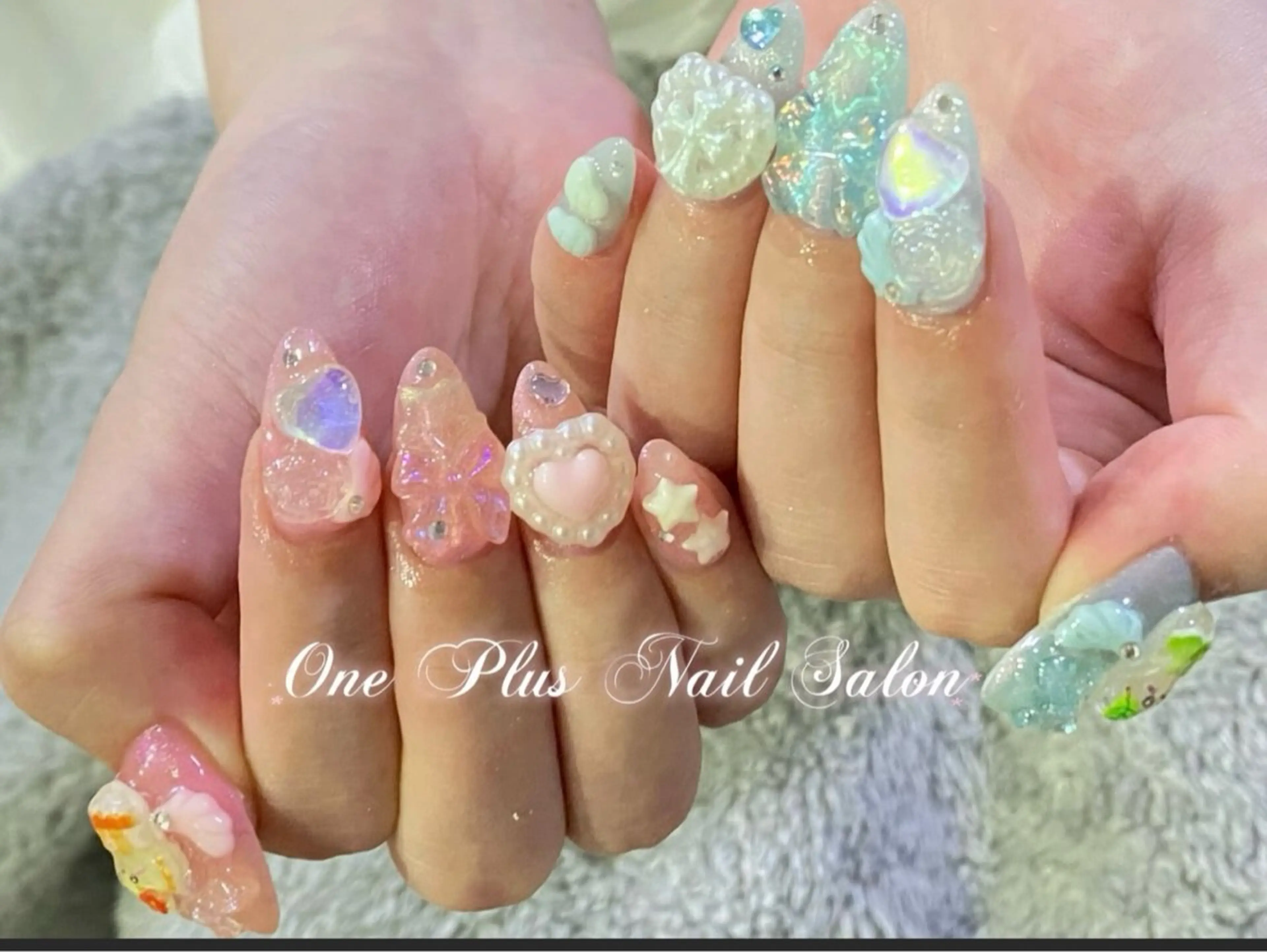 カラー ハンドネイル oneplus カカのネイルデザイン