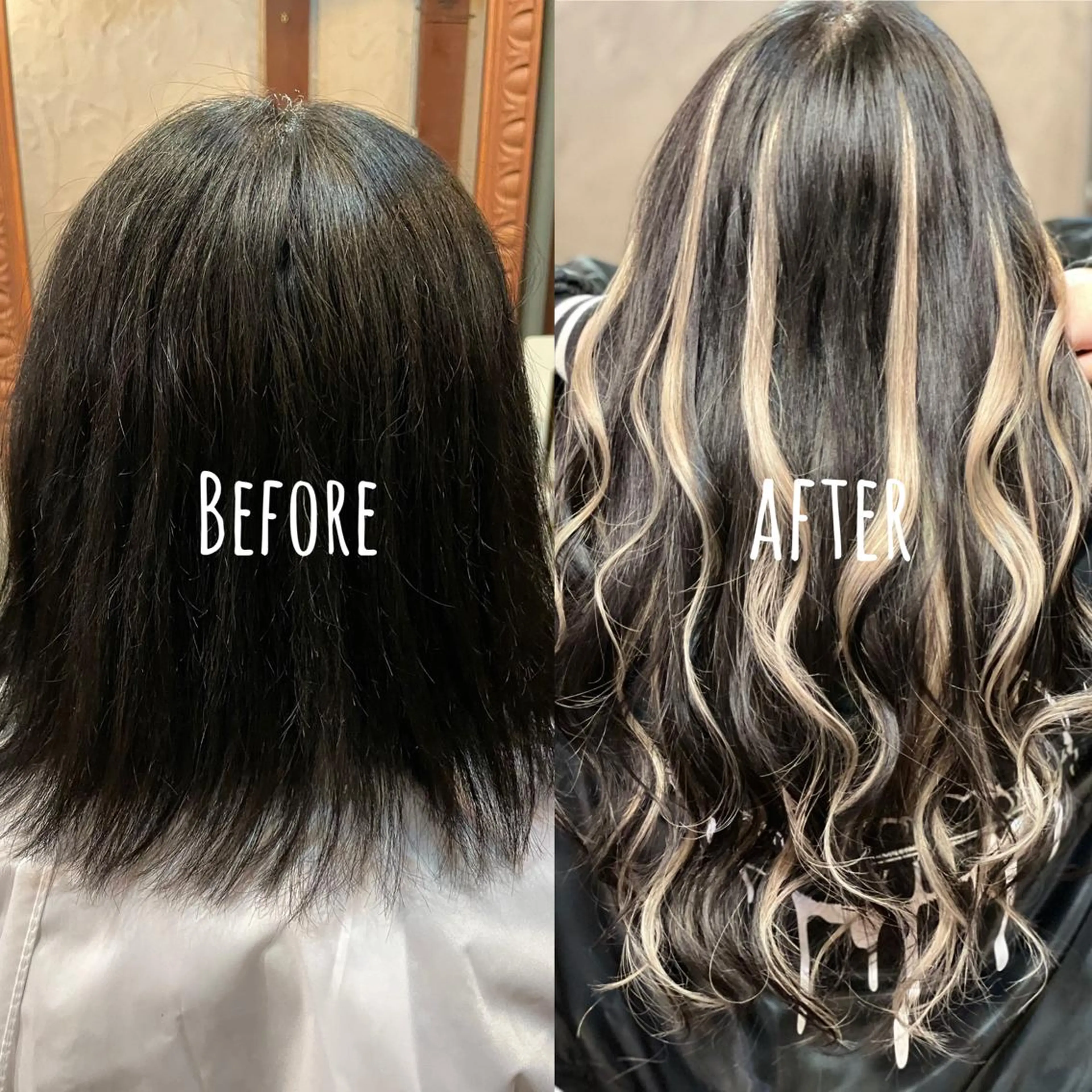 ロング シールエクステ エクステ ハイライト ロング カット ヘアカラー エクステ ReHyd BEAUTÉ salon&store 心斎橋店所属・❤️MASAKO❤️ 🌸🩷エクステ🩷のヘアスタイル