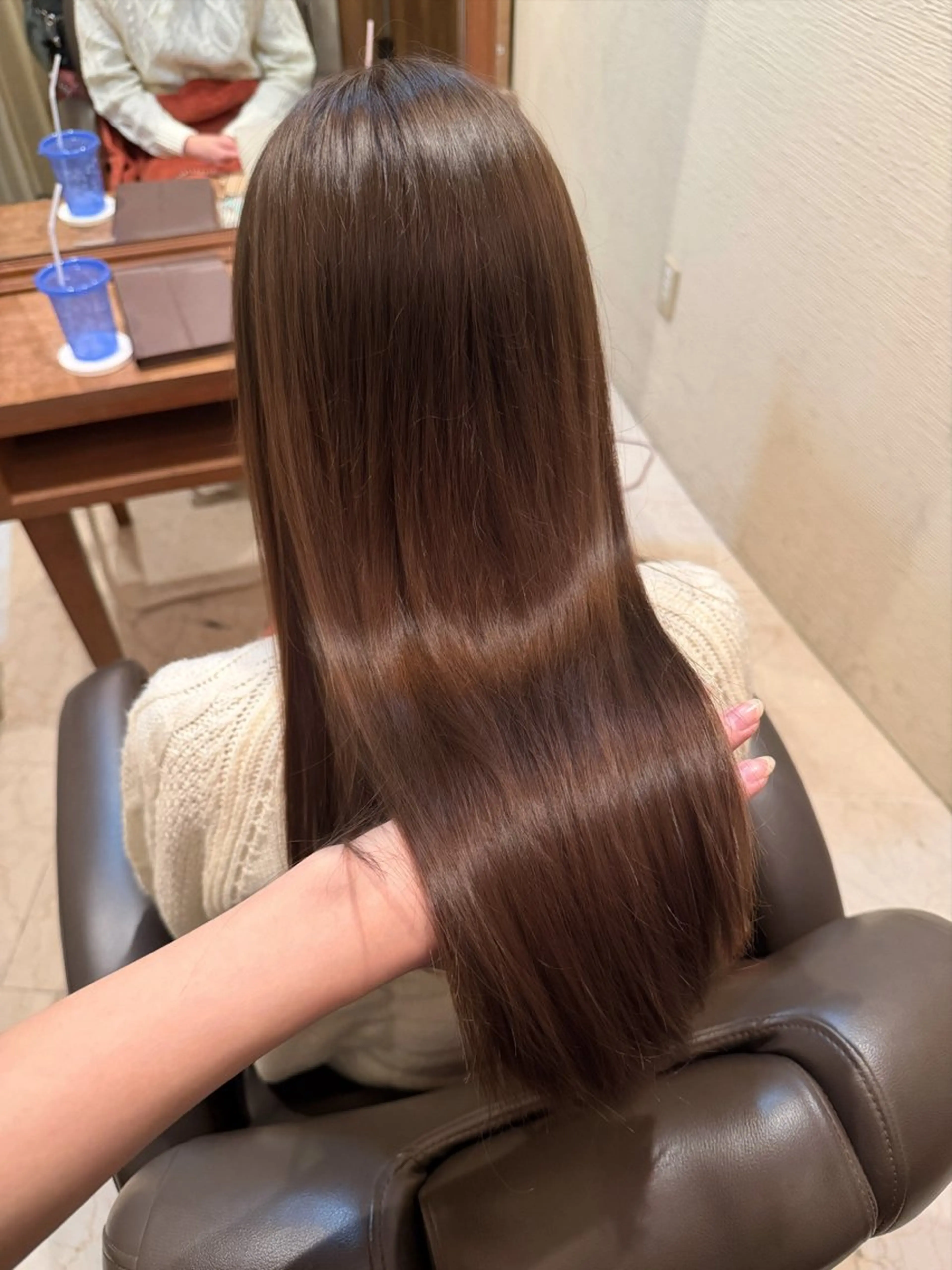 ロング カラー ベージュカラー ヘーゼル ピンクカラー カット ヘアカラー トリートメント パーマ/艶カラー/ 髪質改善/伊藤愛麻のヘアスタイル