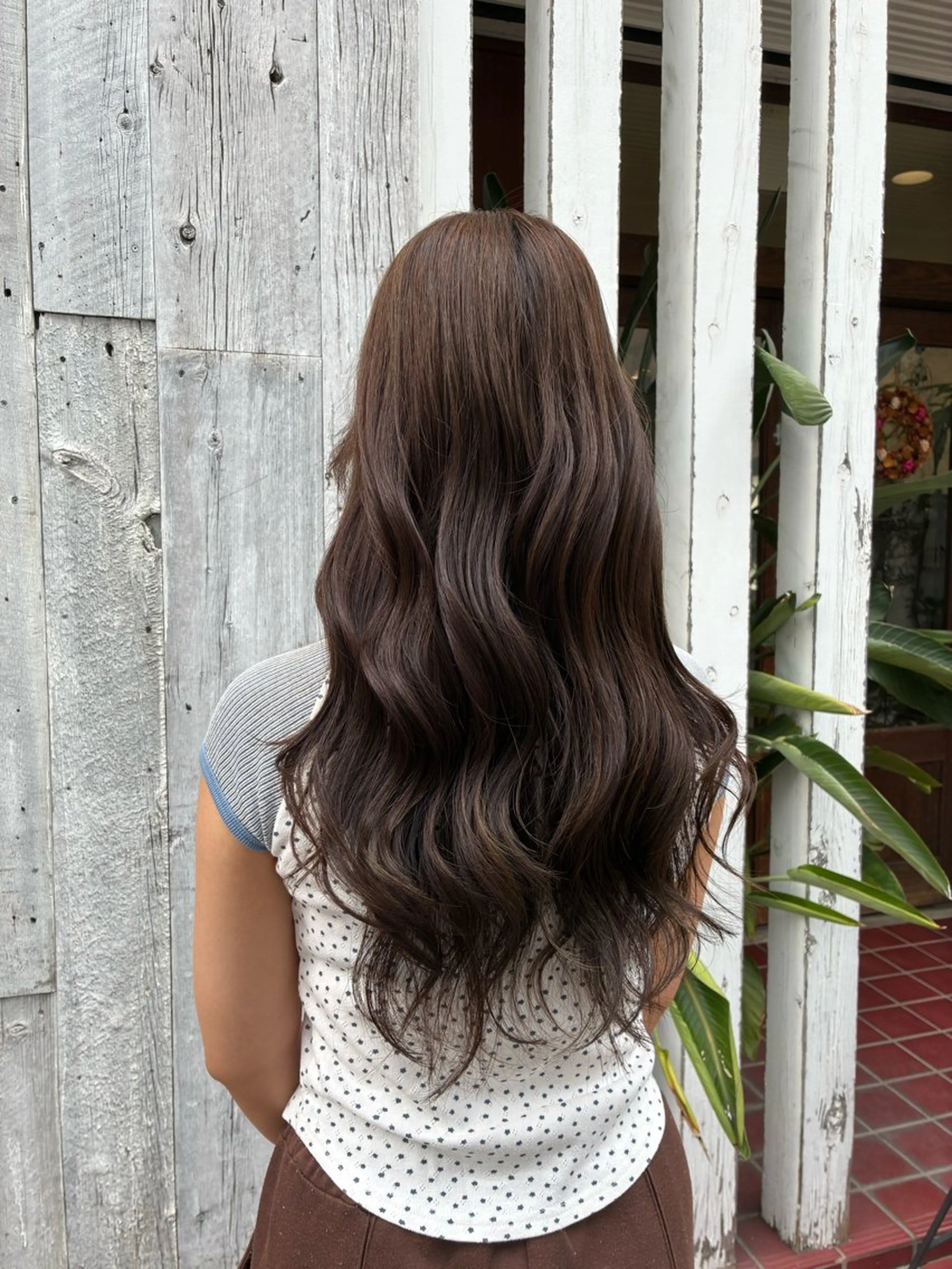 ロング カラー ブラウンカラー オリーブブラウン ヘアカラー トリートメント 梅原 姫🍬🐰のヘアスタイル