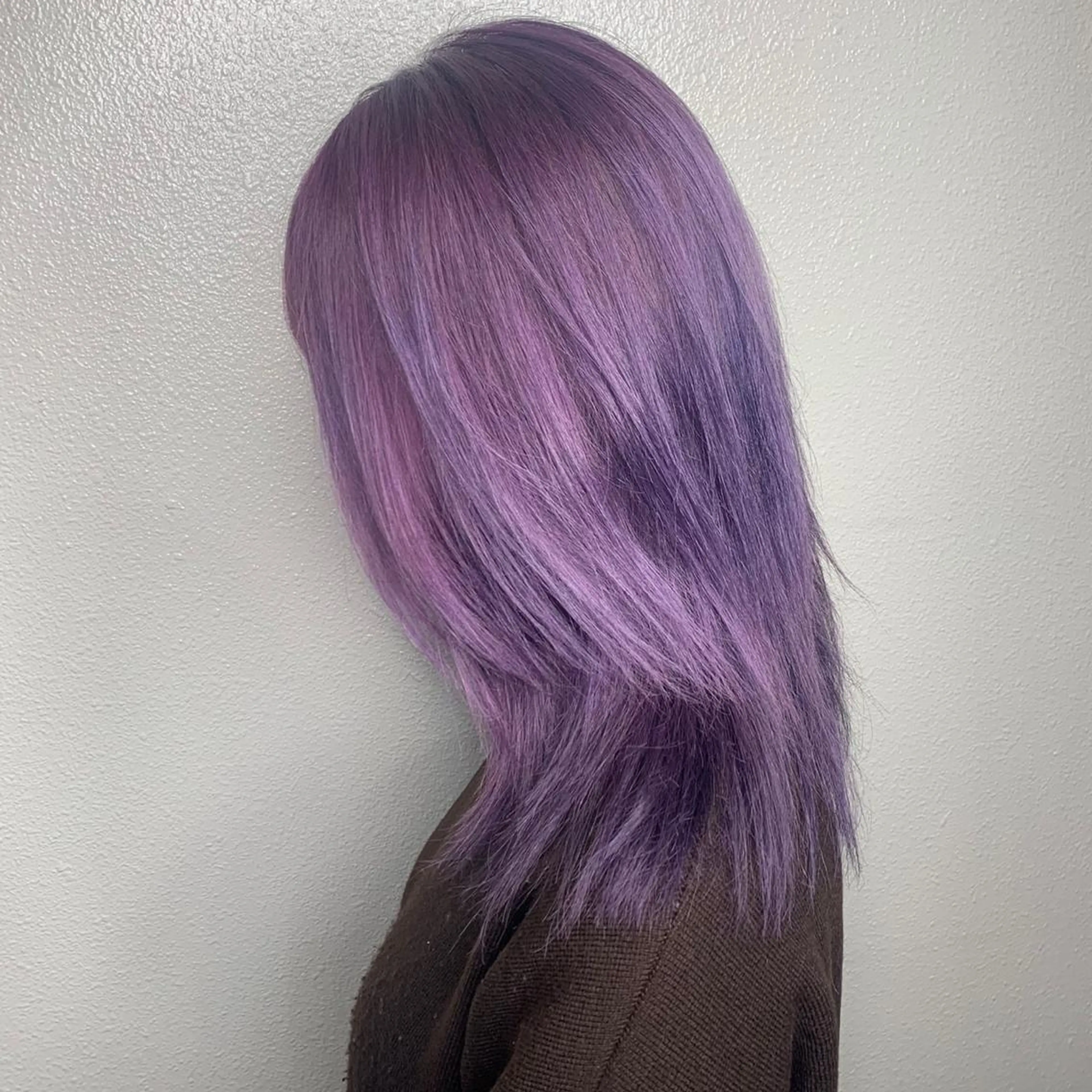 セミロング カラー ヘアアレンジ キッズ アディクシーカラー バレイヤージュ ミストバング ベージュカラー 黒髪 カラー特化サロン梅田 Eir茶屋町/山下のヘアスタイル