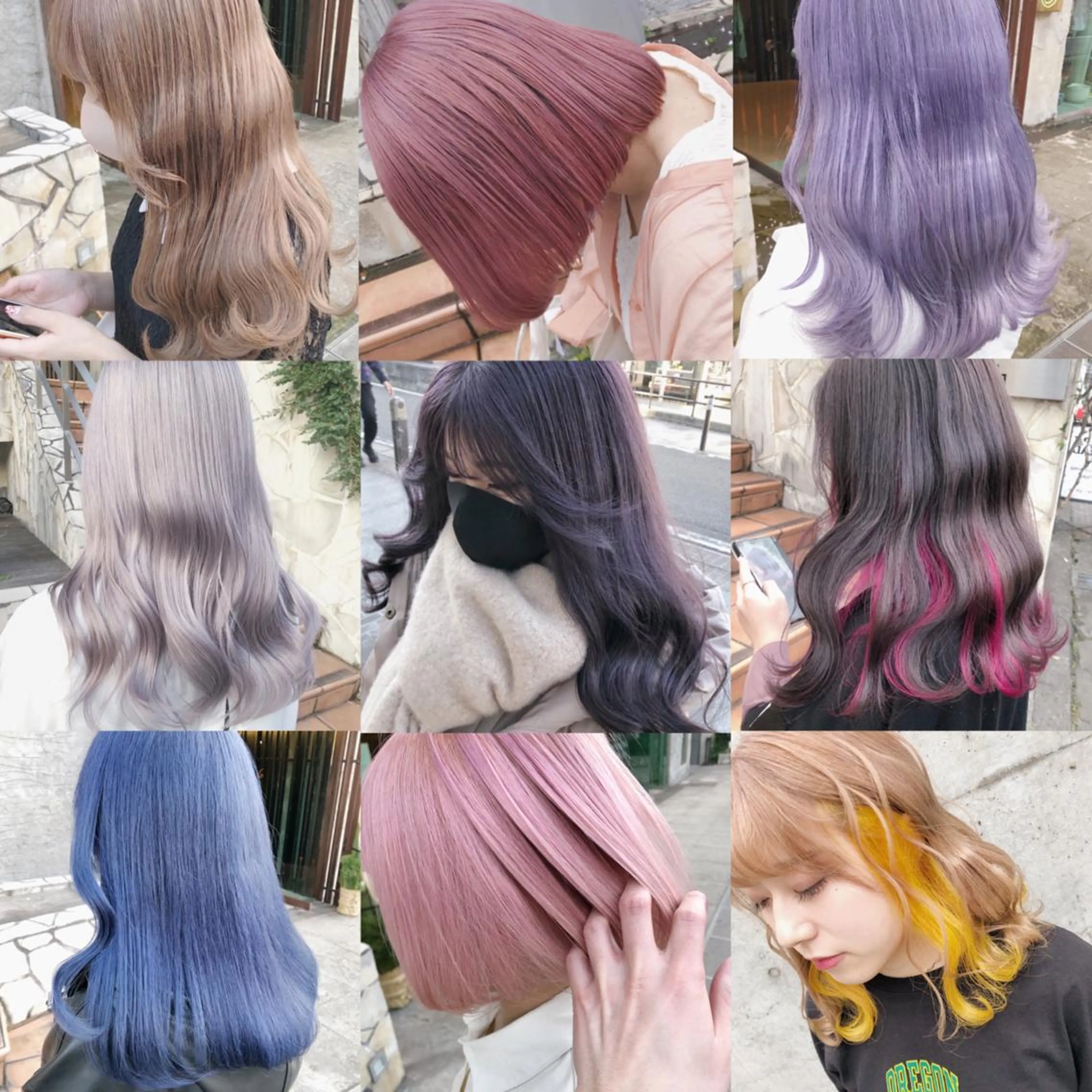 ロング カラー ヘアアレンジ メンズ キッズ メンズブリーチ アッシュ ベージュカラー ブリーチ ブルーカラー ヘアカラー トリートメント ヘアセット 💟Chloe原宿店 🩶ハイトーンのヘアスタイル