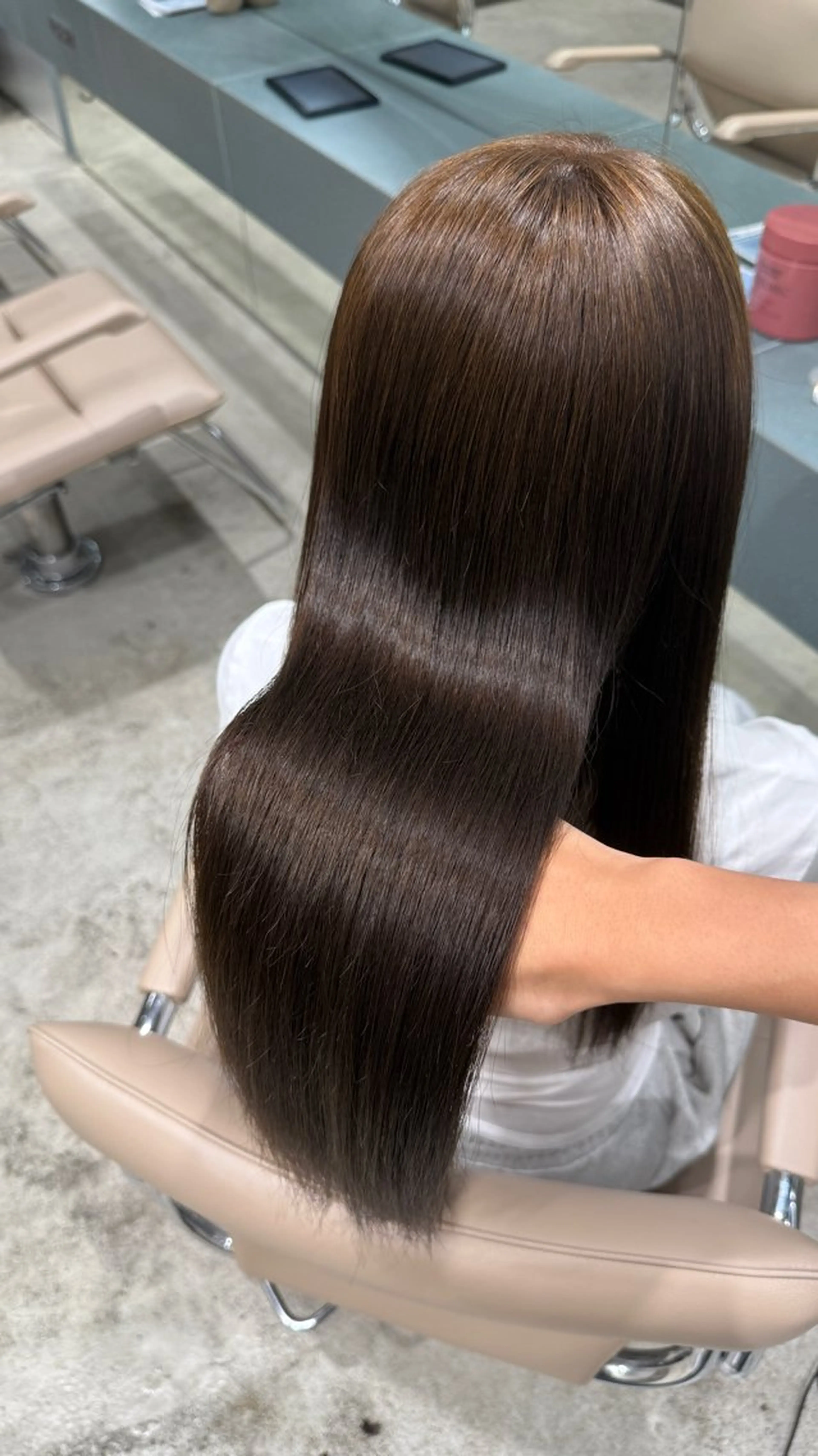 ロング カラー せな立川レディース メンズカットモデルのヘアスタイル