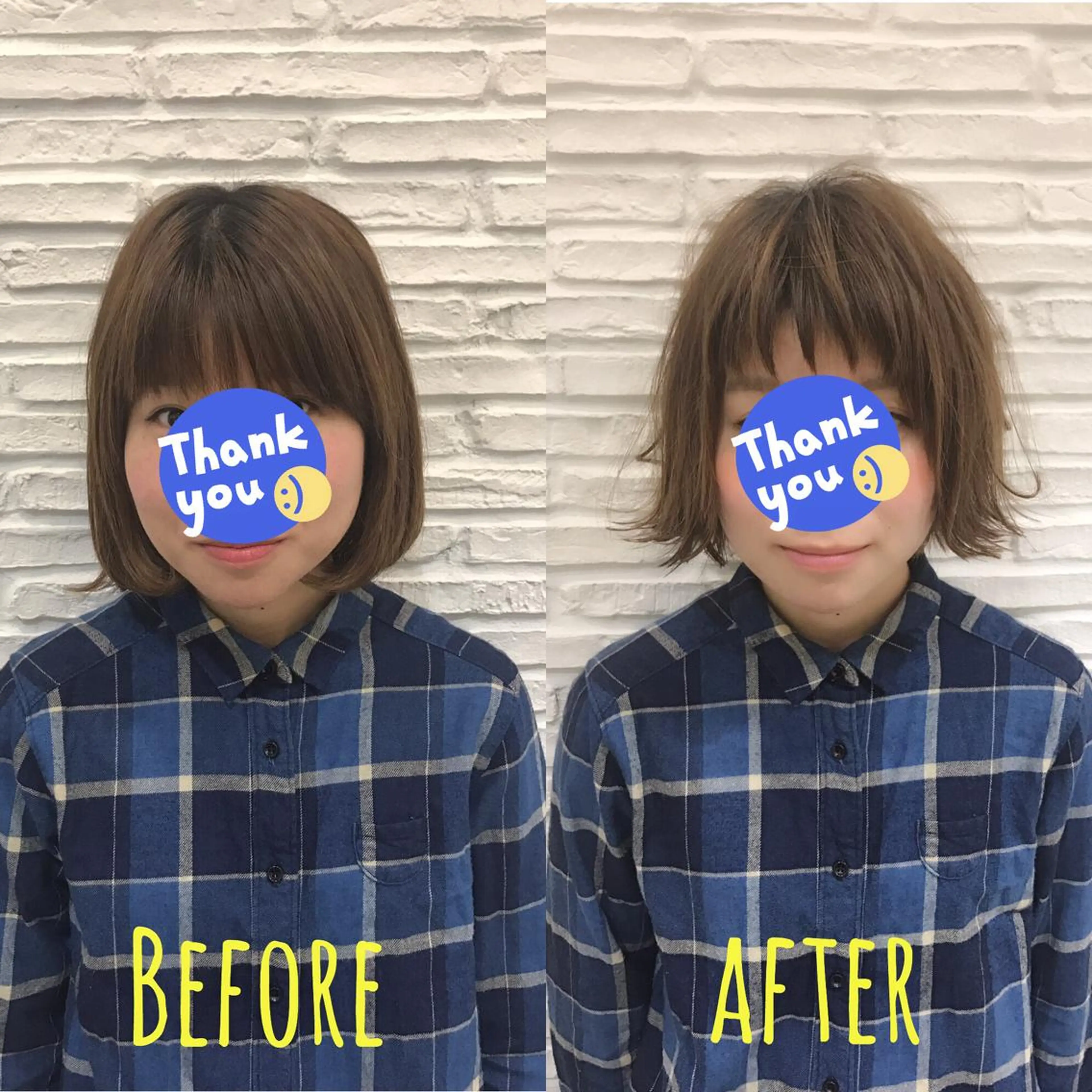 ショート 切りっぱなしボブ ボブ レイヤーカット✂︎池 袋個室サロンkumaのヘアスタイル