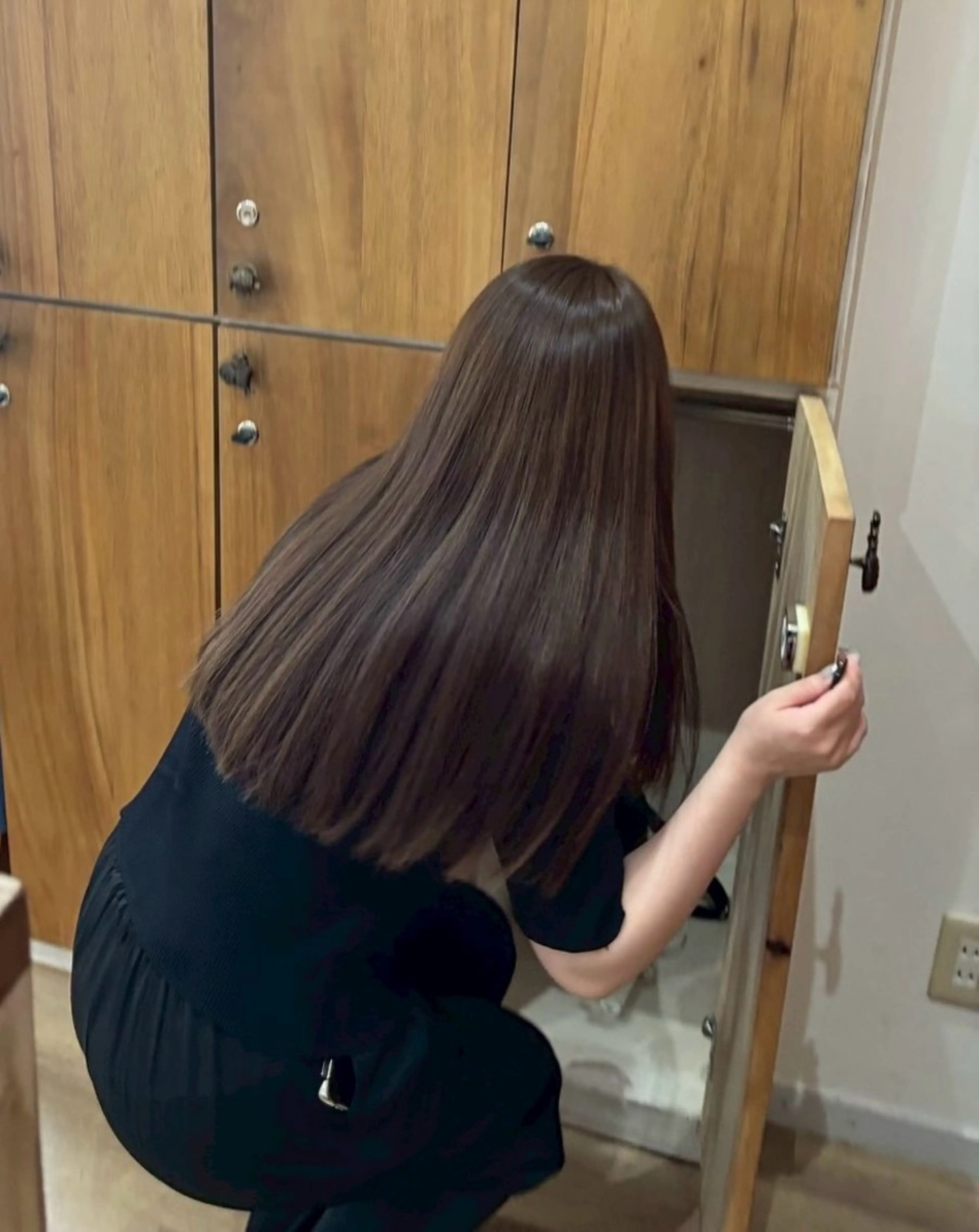 ロング カラー グレージュ カット ヘアカラー トリートメント RINNO🌷艶髪/ 艶カラーのヘアスタイル