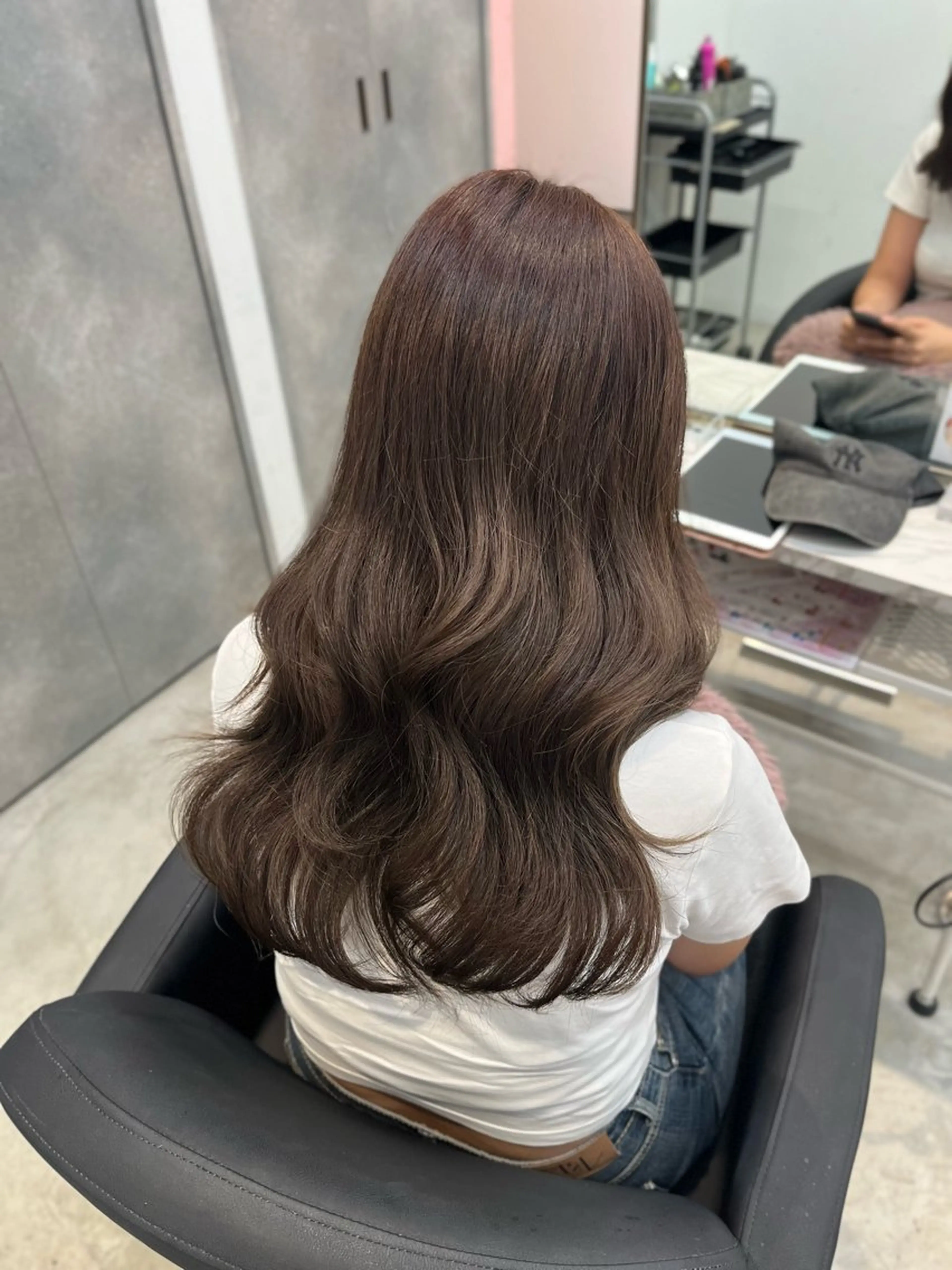 ロング ヘアカラー トリートメント のあ/カットモデル/ 縮毛矯正モデルのヘアスタイル