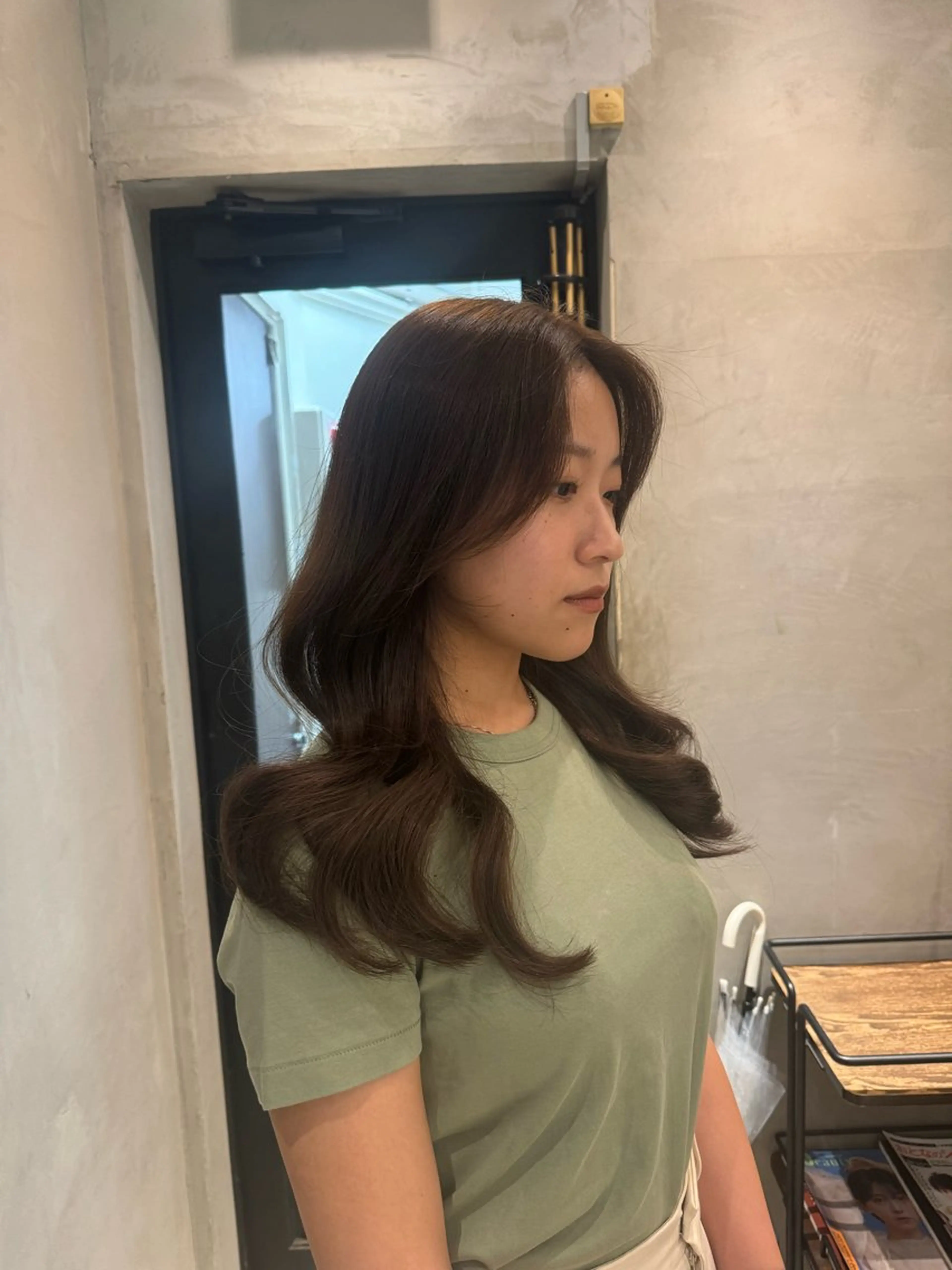 セミロング カット ヘアカラー トリートメント 顔周りcut・ご相談 ＝新宿しずく🇰🇷のヘアスタイル