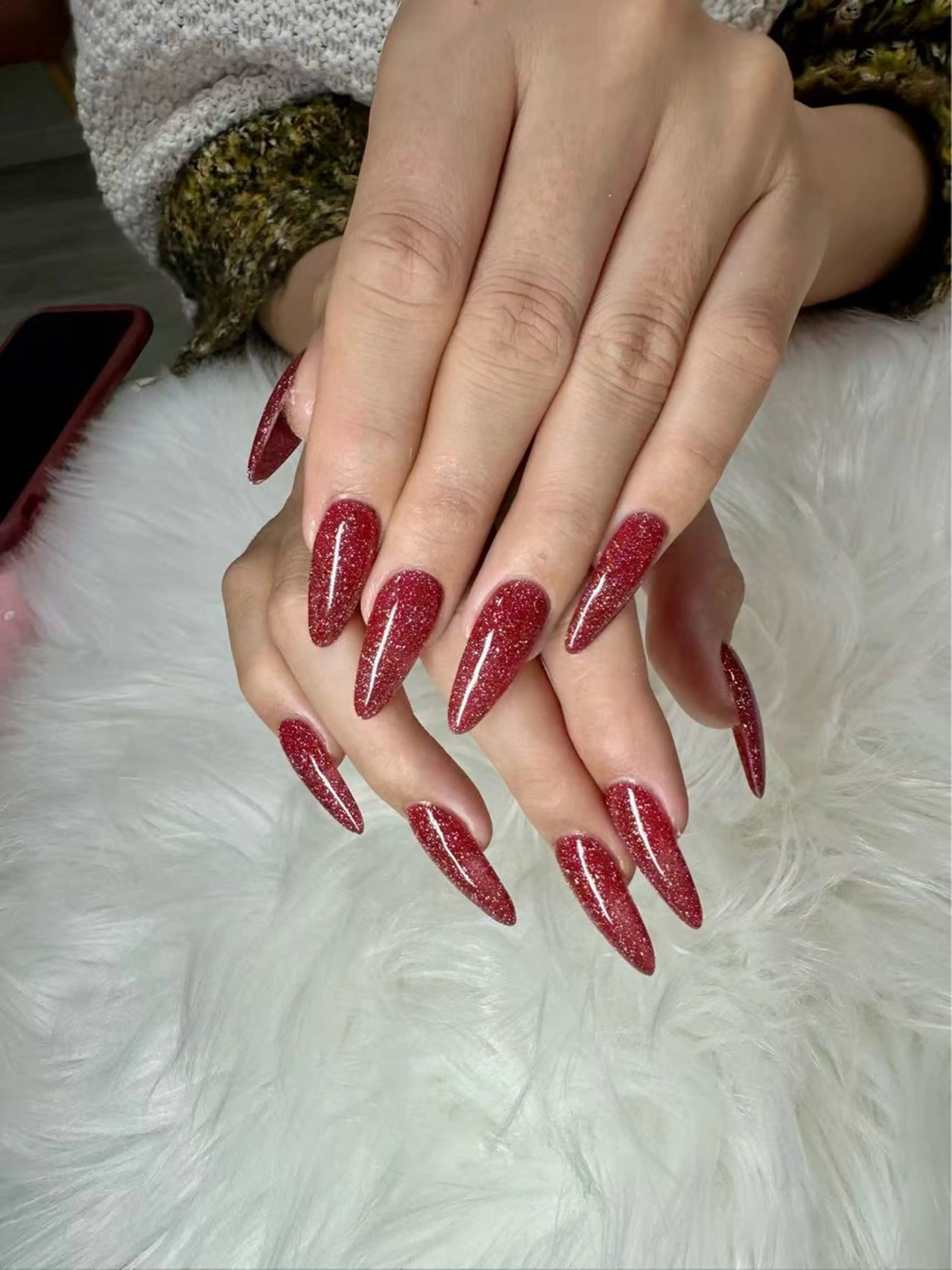 ネイル H’ami nailsalon 新大久保店所属・リサ 長さだし✨のネイルデザイン