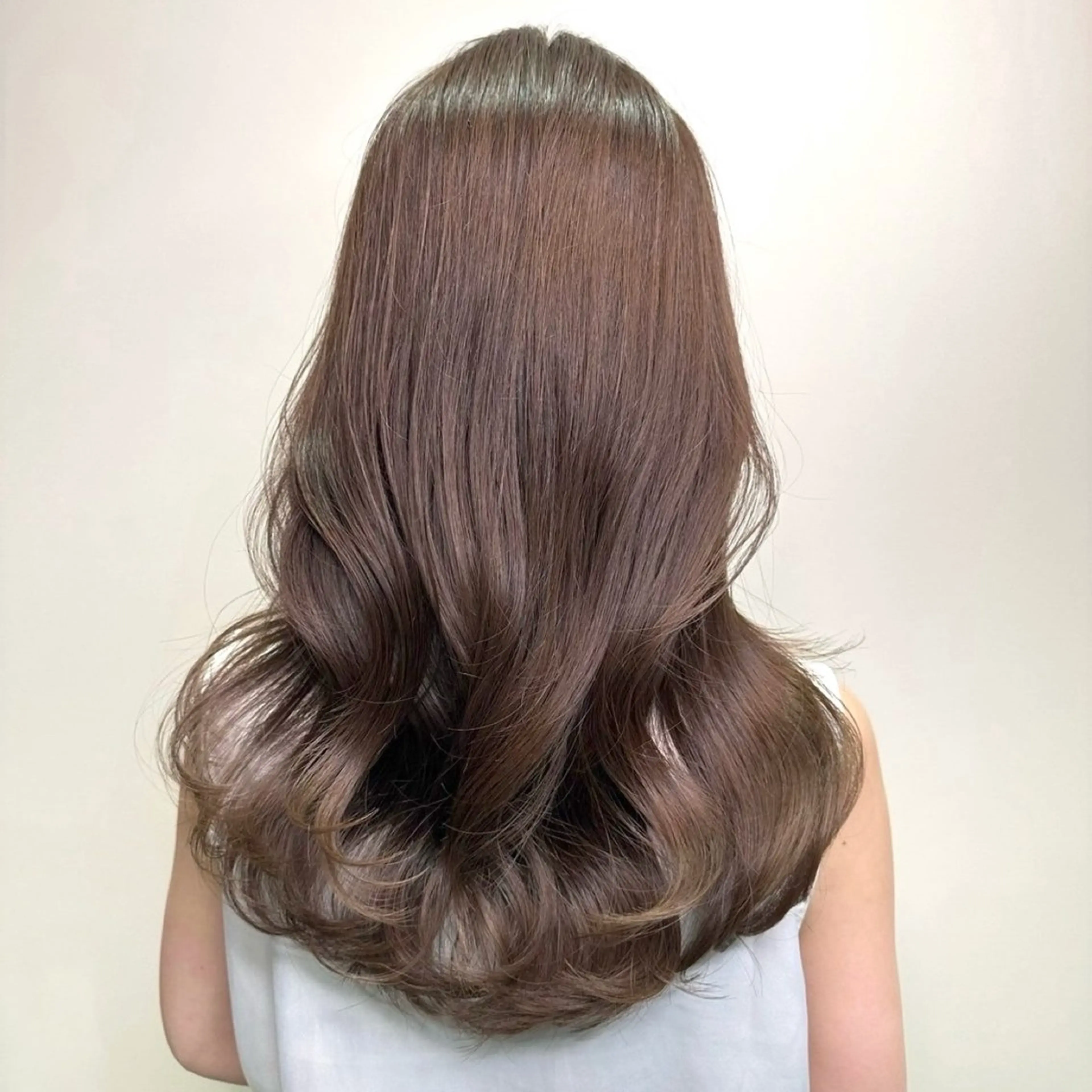 ロング 似合わせカット 小顔カット 縮毛矯正 韓国風/小顔レイヤー /艶カラーのヘアスタイル