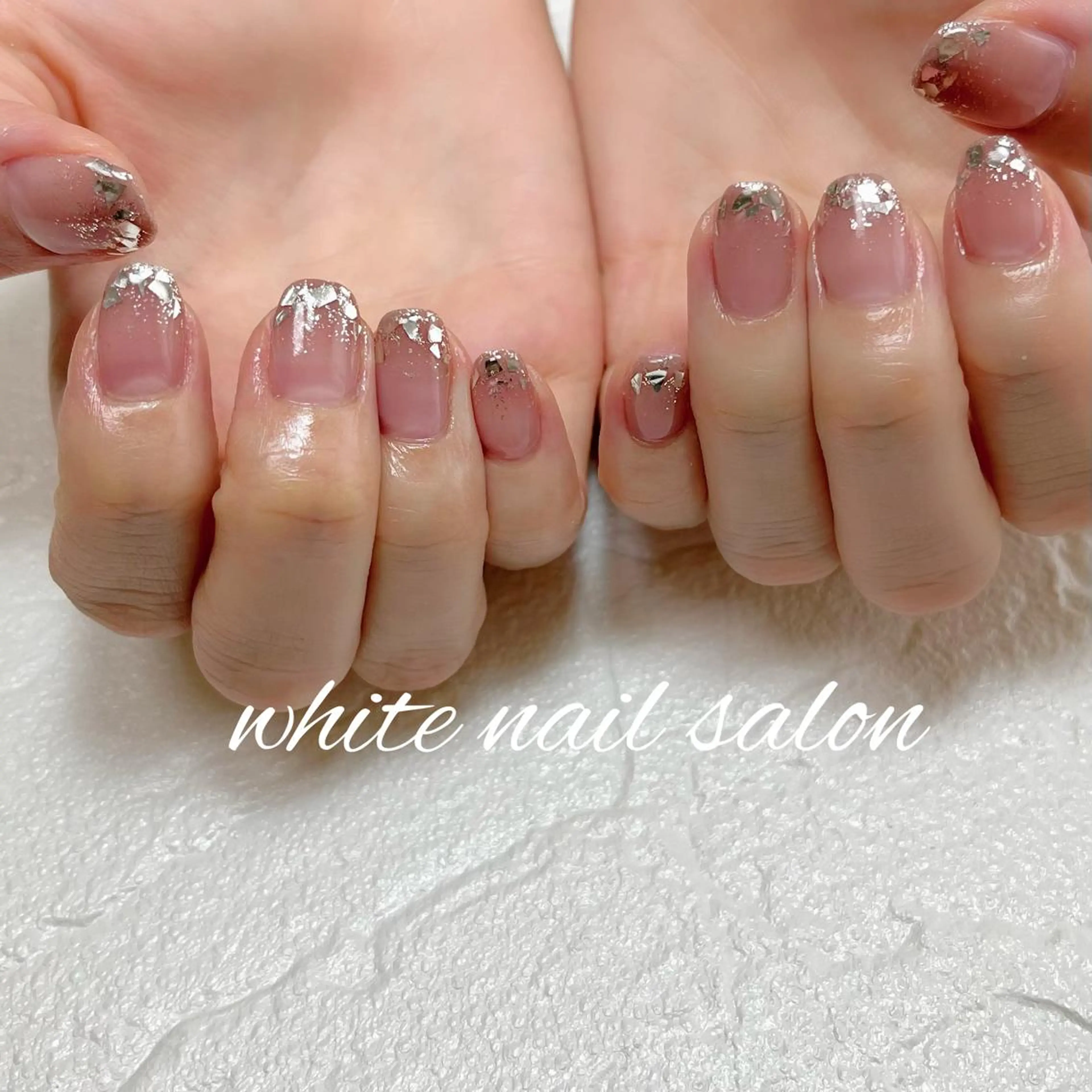 ネイル フットネイル ジェルネイル ハードジェル ラメ(グリッター) 持ち込み ハンドネイル white nail salonのネイルデザイン
