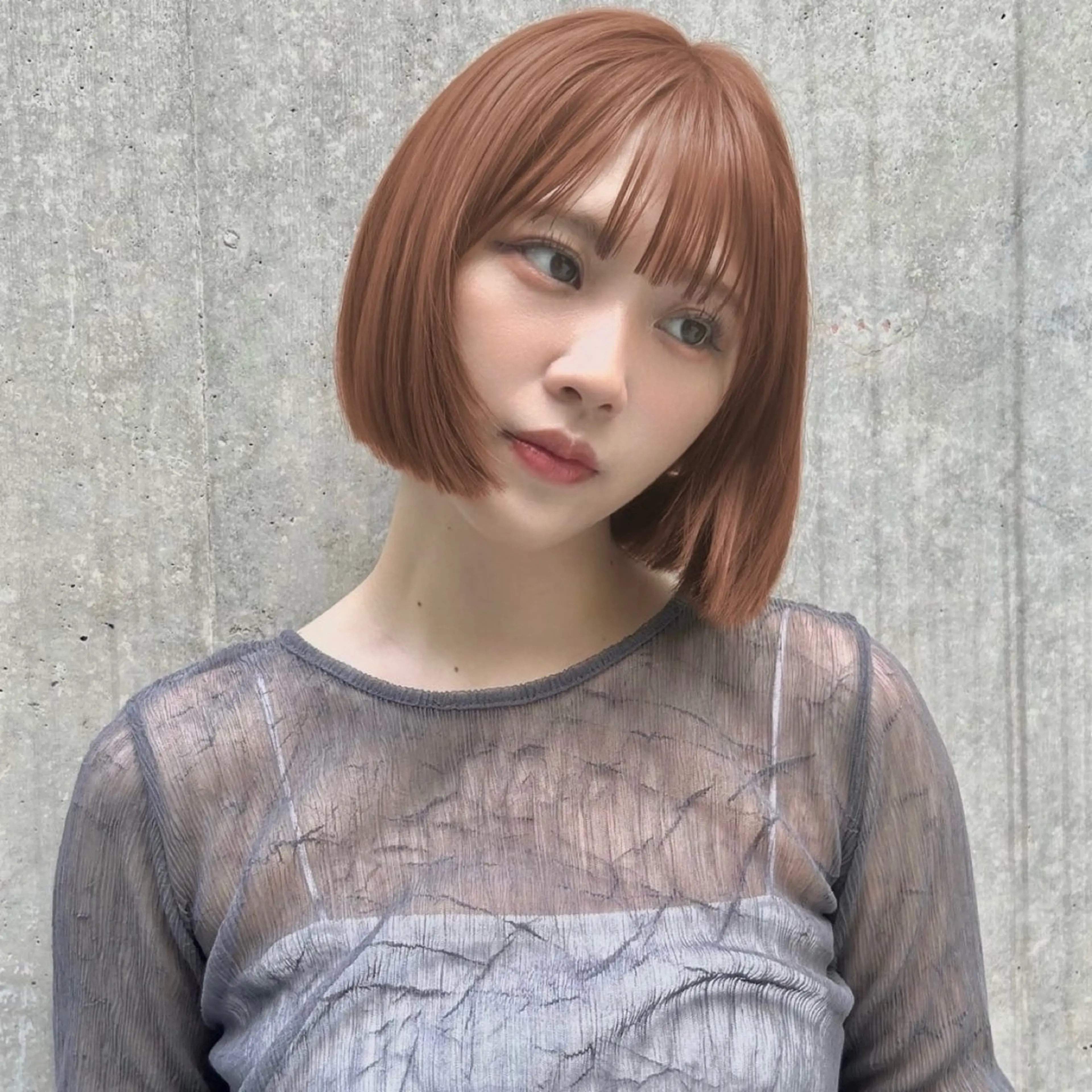 ショート ボブ カット ヘアカラー トリートメント ボブ/縮毛矯正/ レイヤー/塚田のヘアスタイル