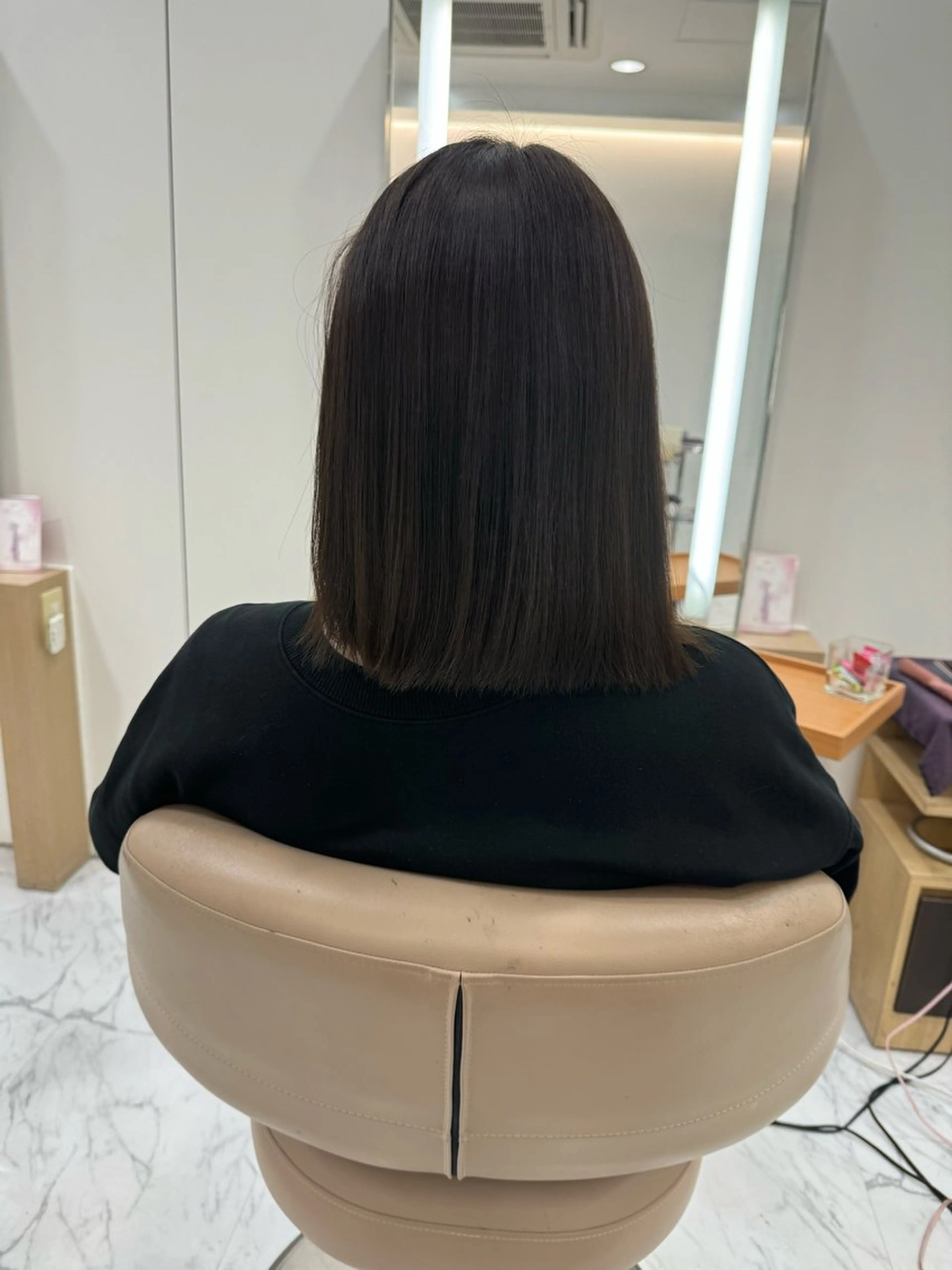 セミロング シールエクステ エクステ 韓国風ヘア 濱川響太レディース カットモデルのヘアスタイル