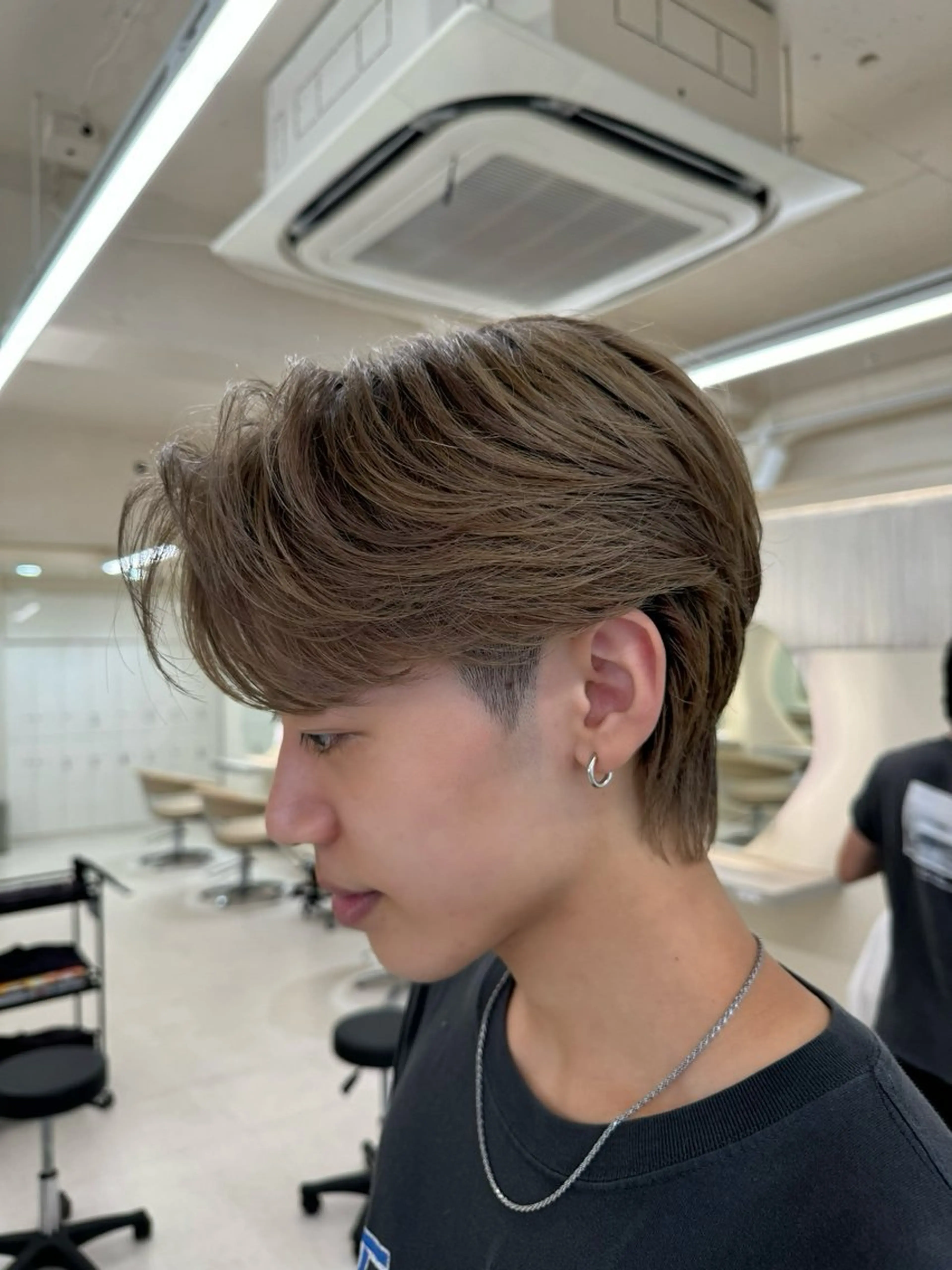 ショート パーマ メンズ センターパート メンズパーマ ニュアンスパーマ nico TOKYO 横浜所属・横浜/レイヤー/ カネコのヘアスタイル