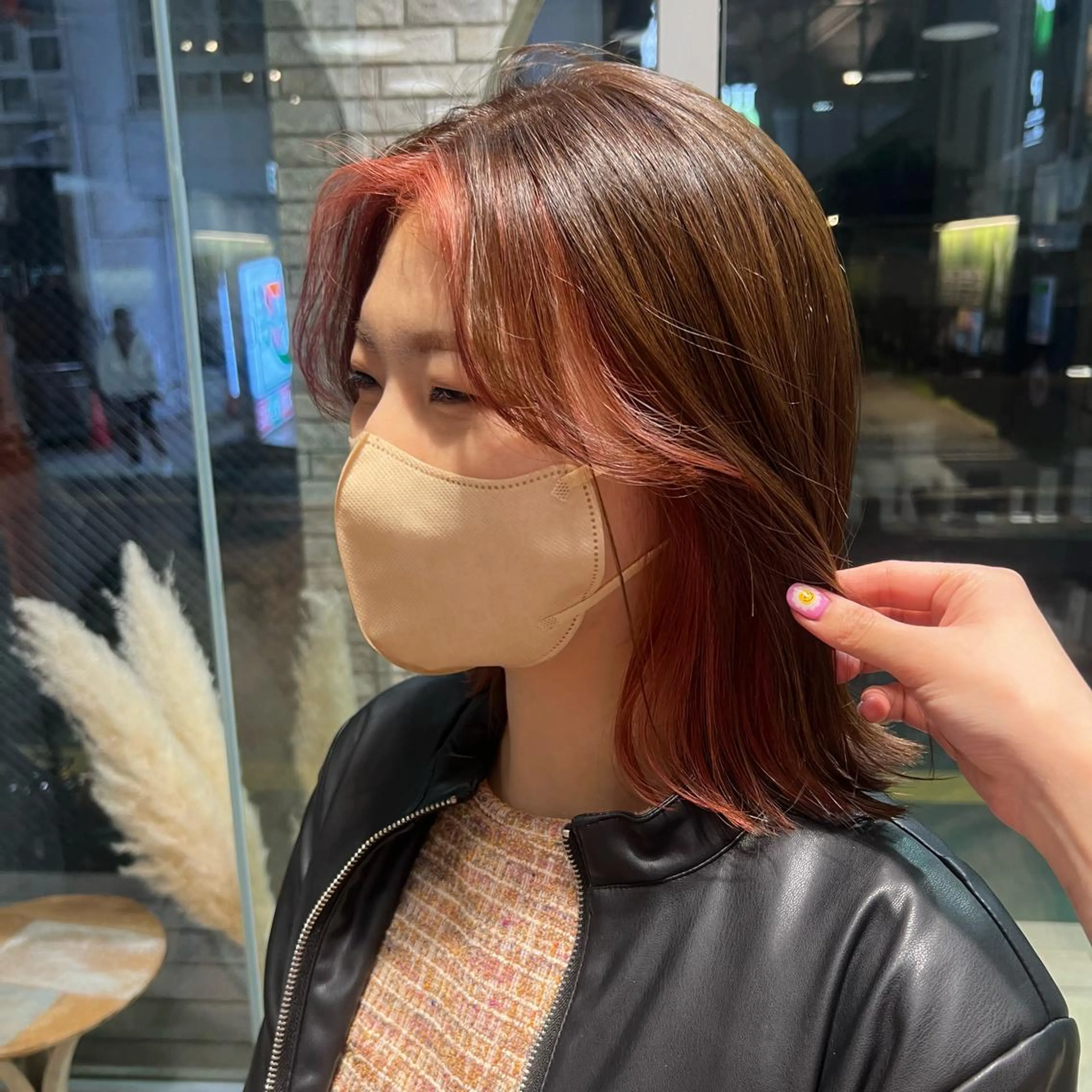 カラー ミストバング  フェイスフレーミング インナーカラー♡ Nanakoのヘアスタイル