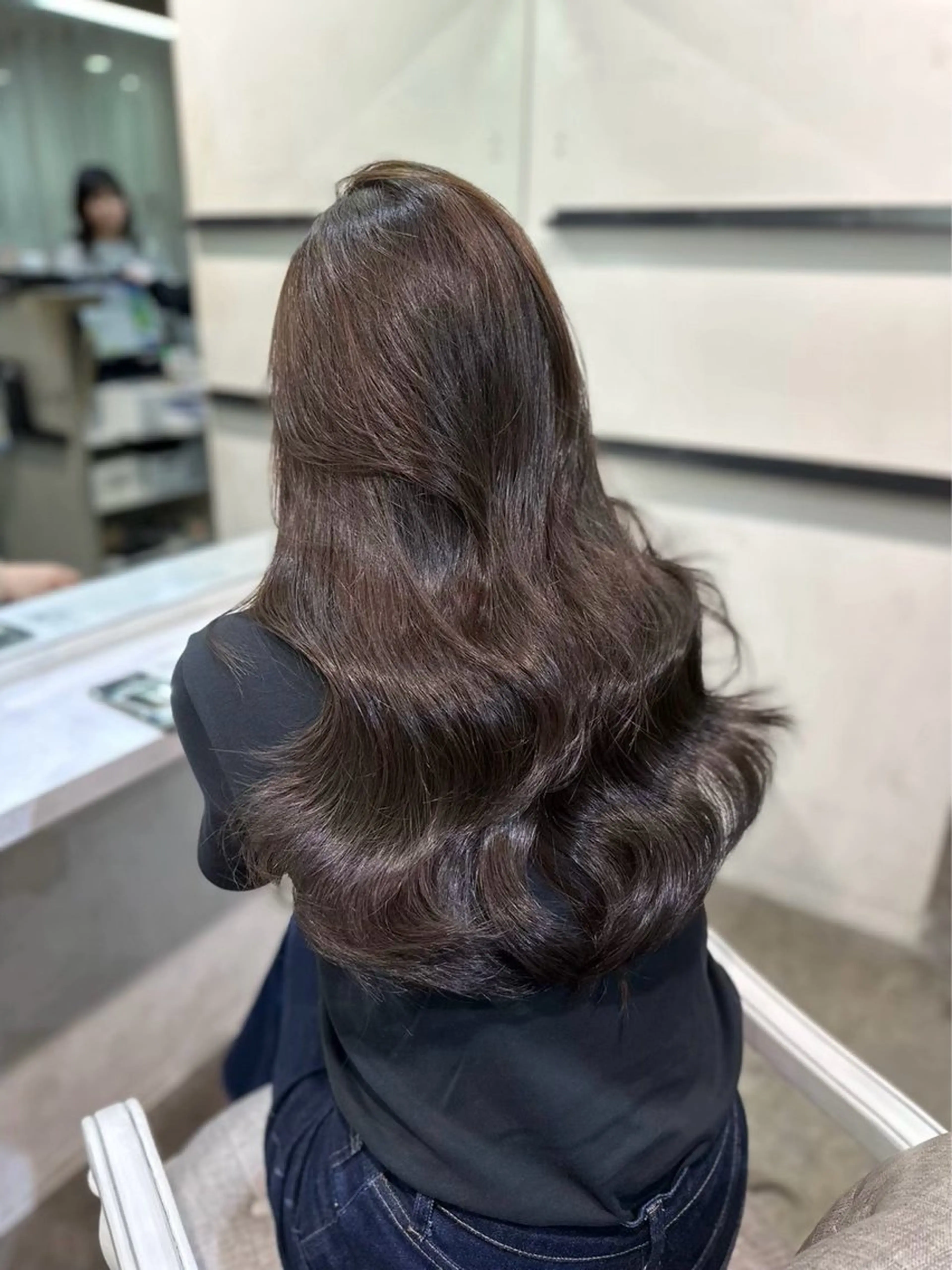 ロング カラー カット ヘアカラー トリートメント 🫧ナオ🫧 /韓国 ヘア/ マンツーマンのヘアスタイル